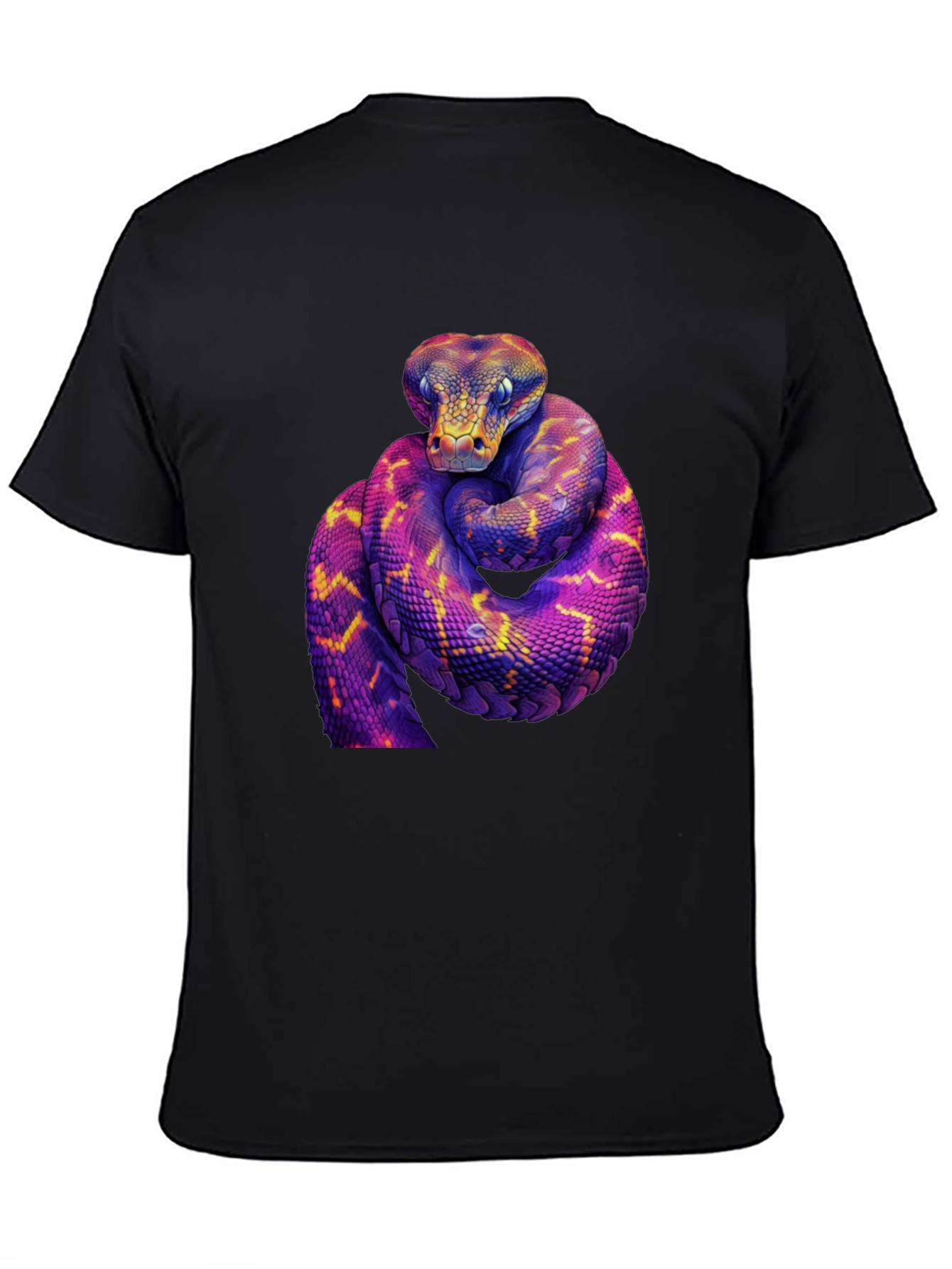 Vibrant Snake Graphic Tee - Bold Reptile Design
