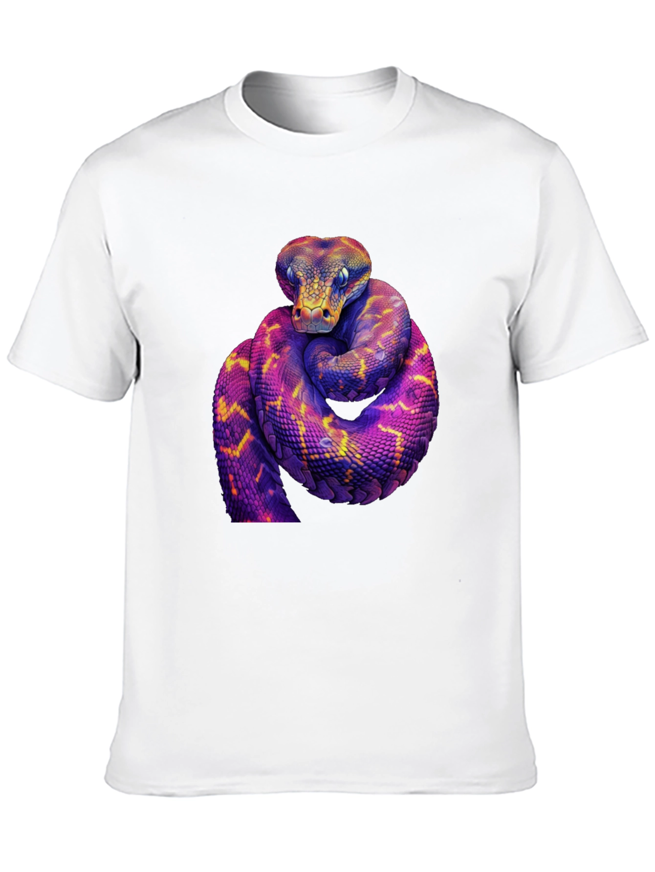 Vibrant Snake Graphic Tee - Bold Reptile Design
