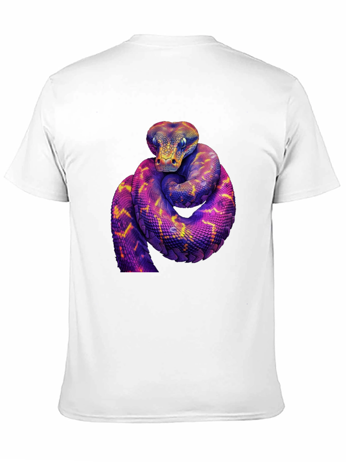 Vibrant Snake Graphic Tee - Bold Reptile Design