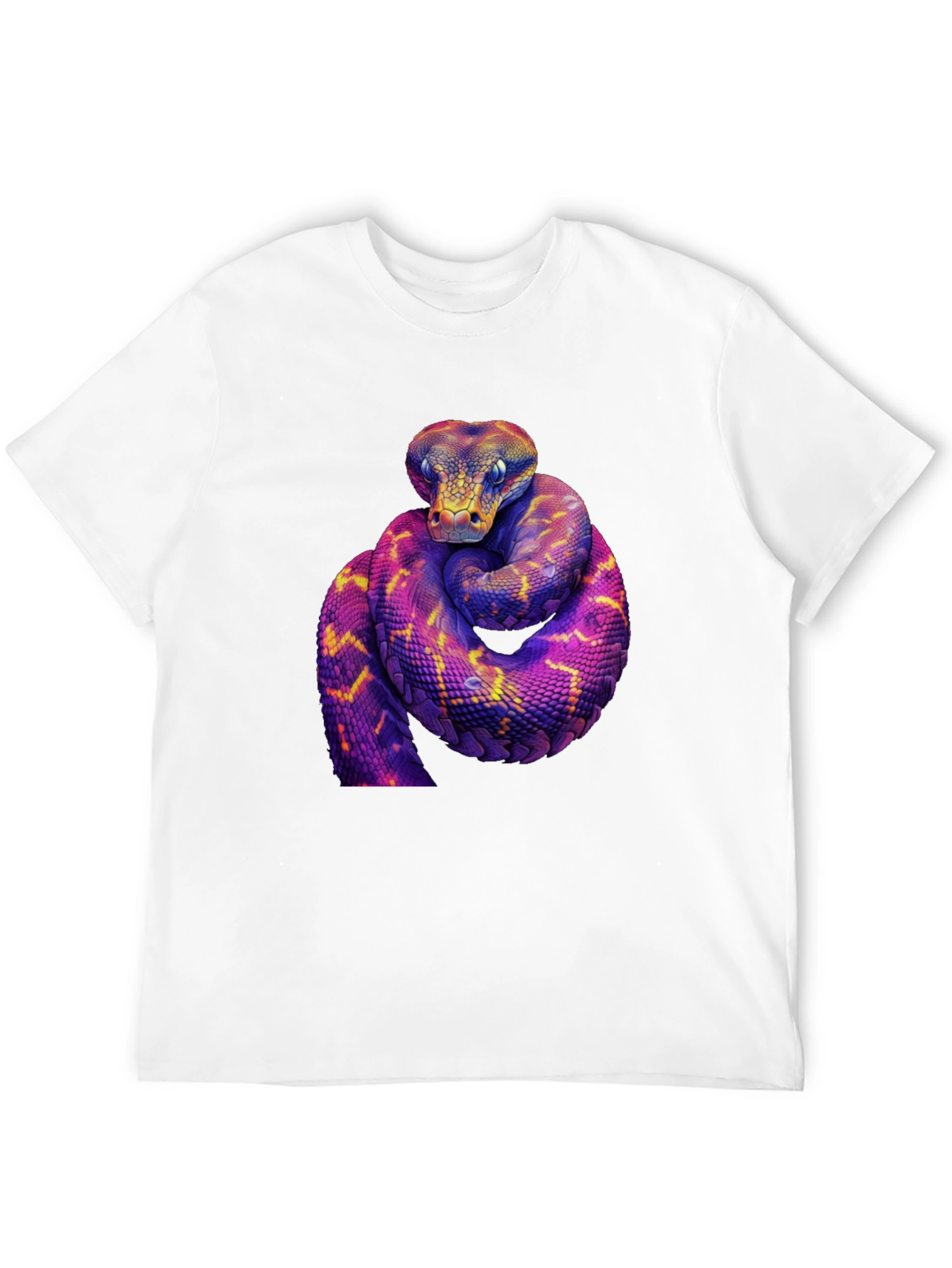 Vibrant Snake Graphic Tee - Bold Reptile Design