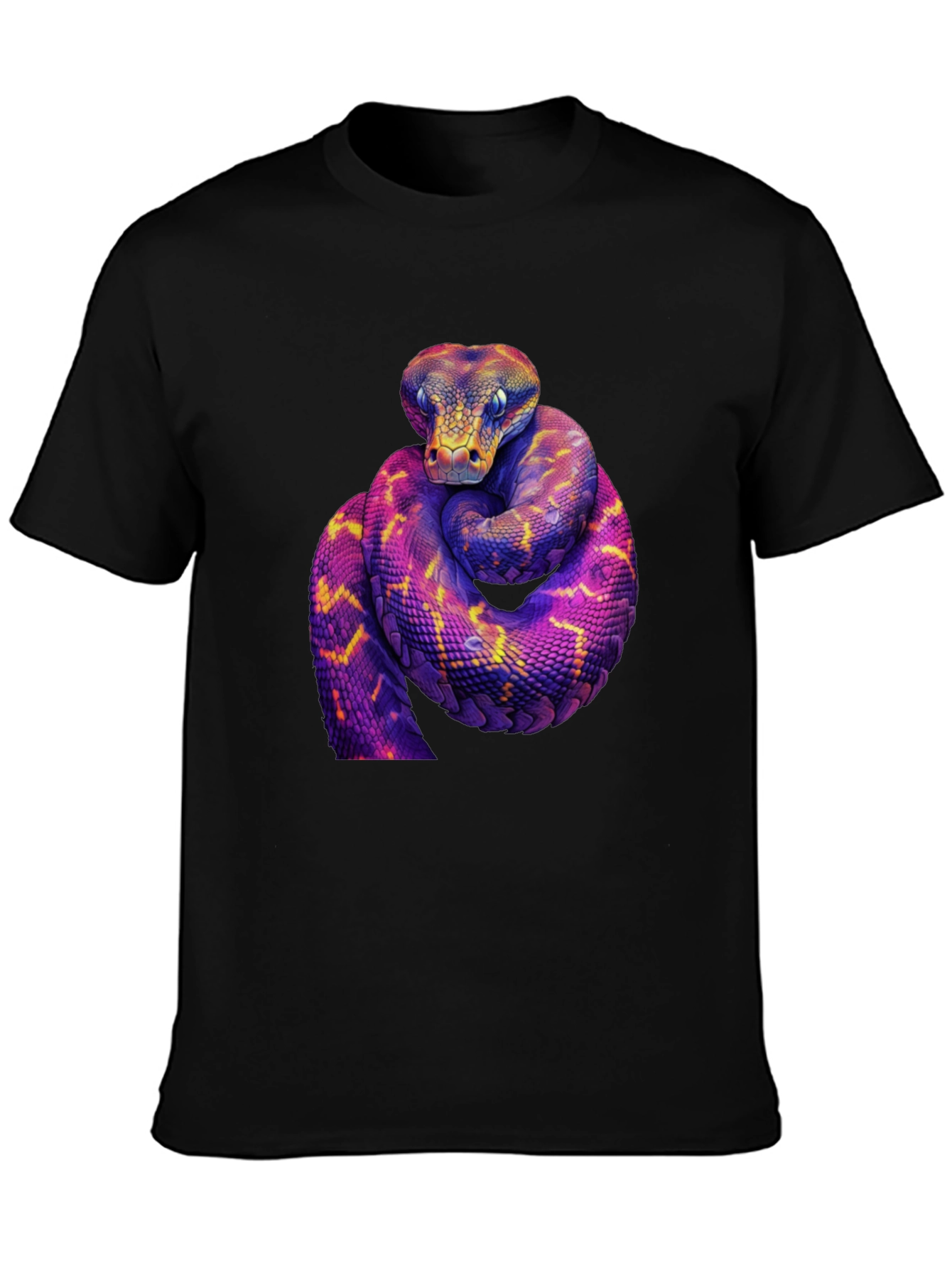 Vibrant Snake Graphic Tee - Bold Reptile Design