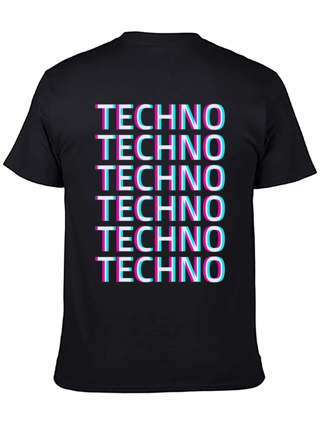 Techno Glitch Graphic T-Shirt - Unique Design