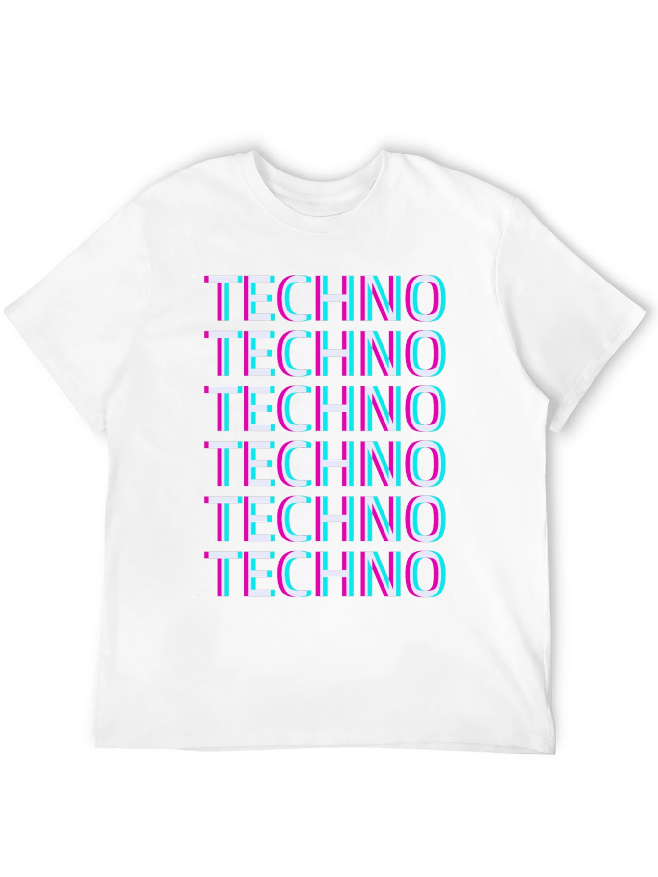 Techno Glitch Graphic T-Shirt - Unique Design