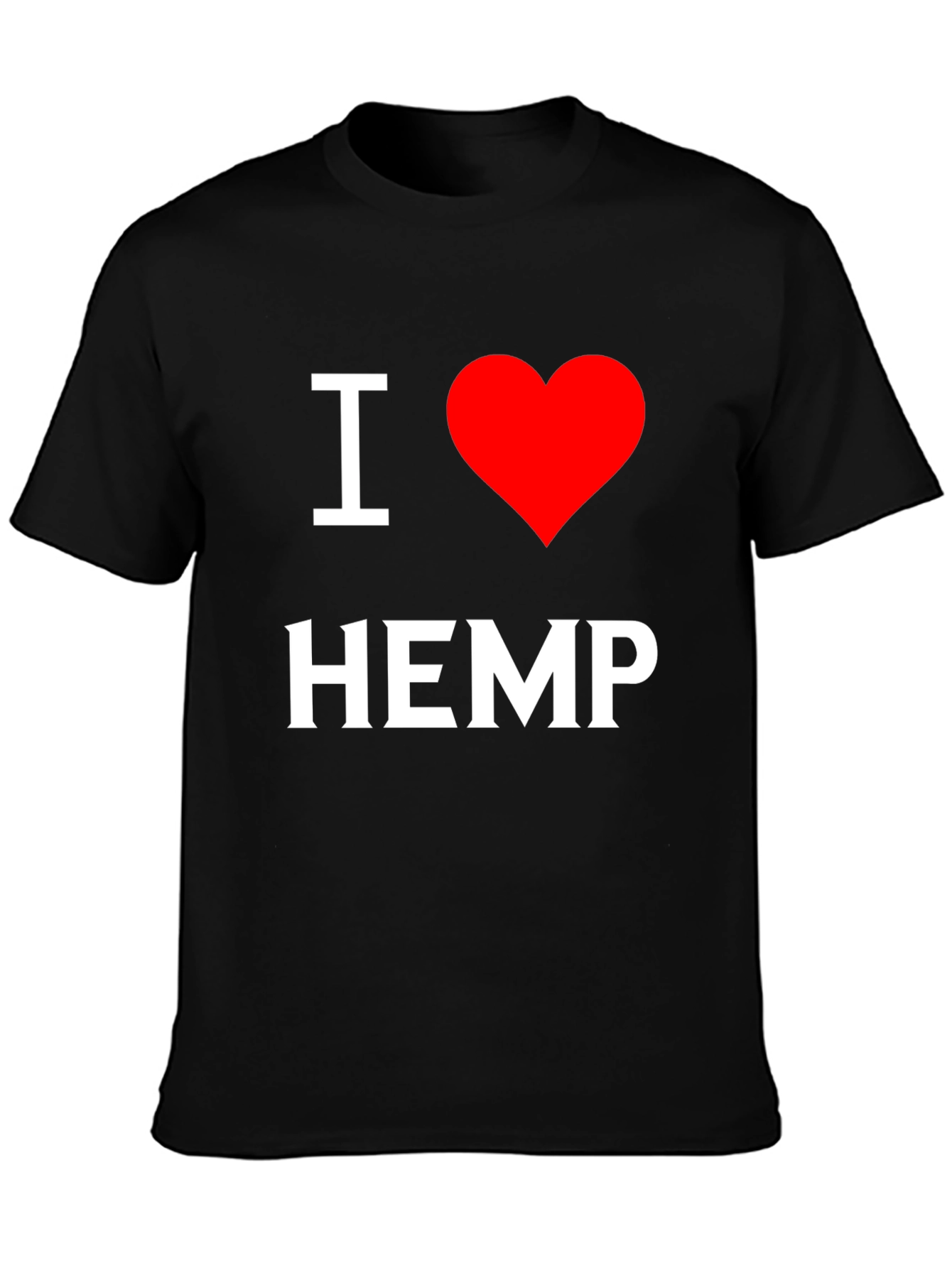 I Love Hemp T-Shirt - Black