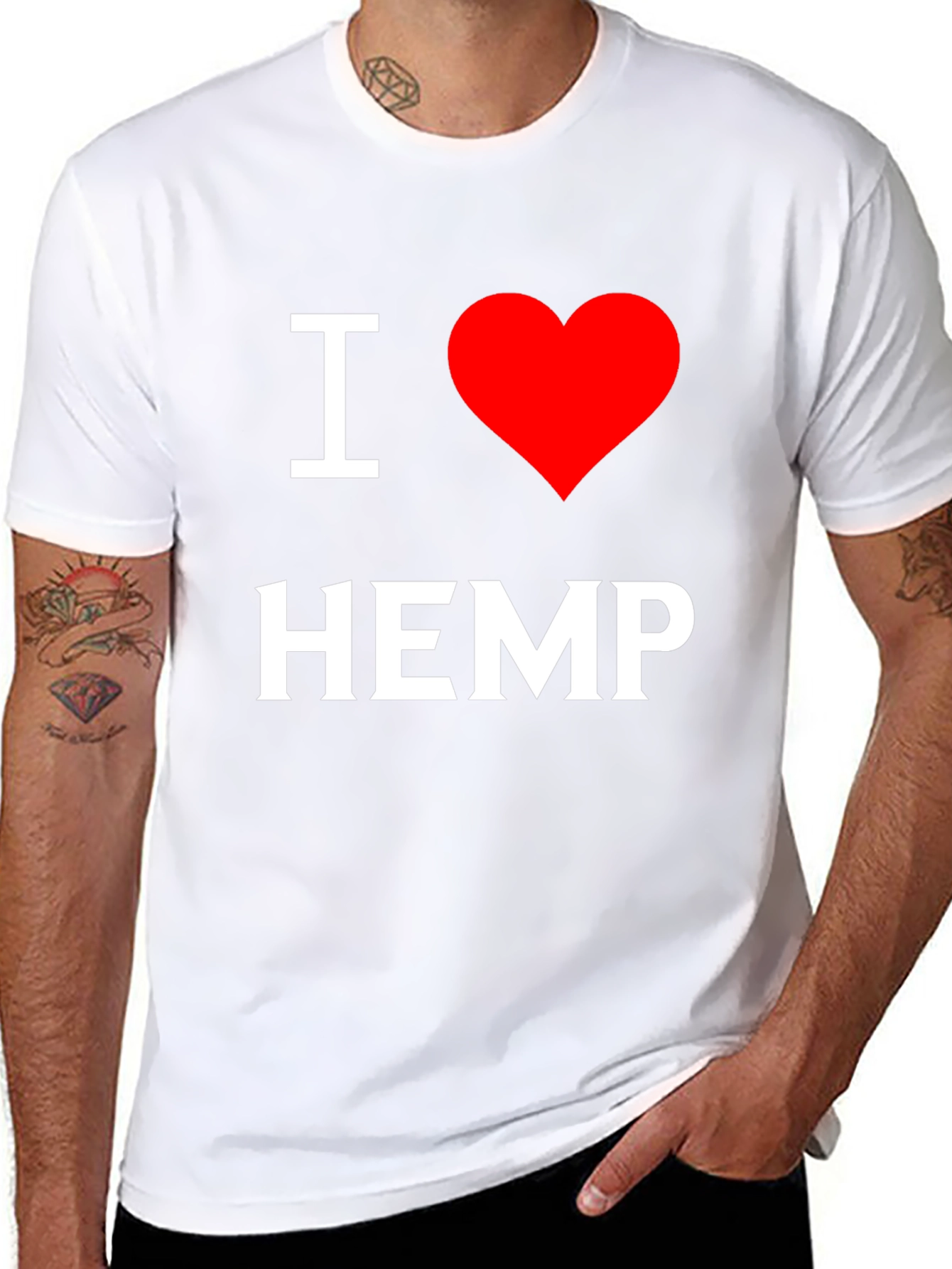I Love Hemp T-Shirt - Black