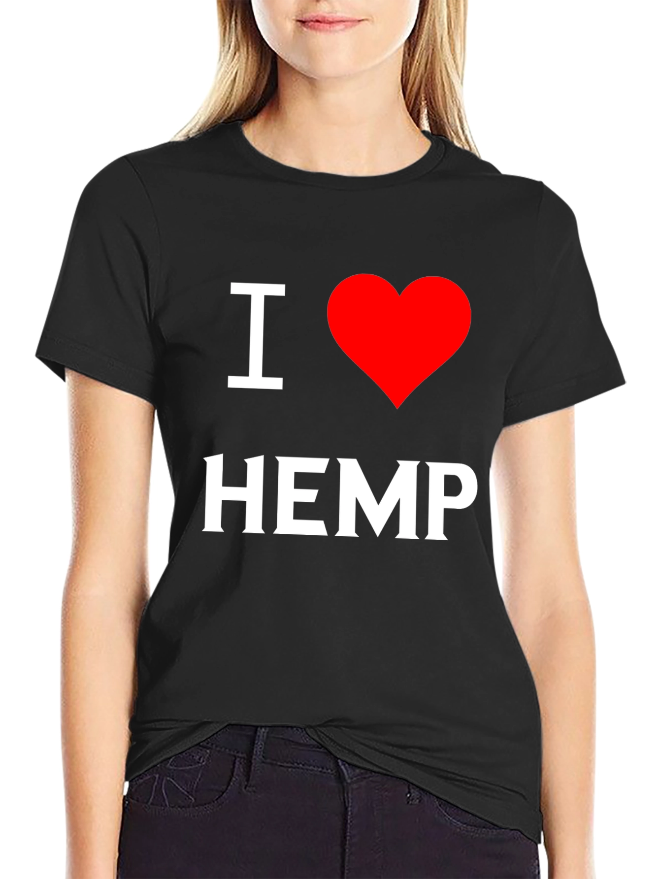 I Love Hemp T-Shirt - Black