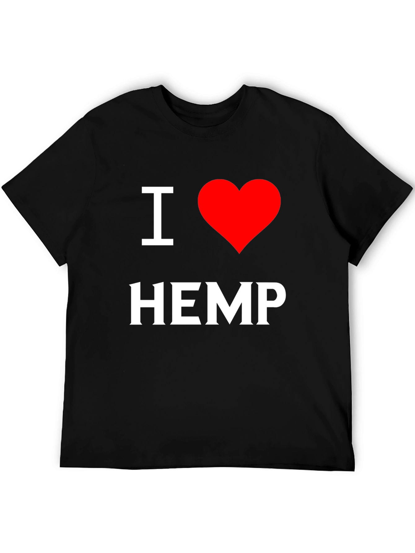 I Love Hemp T-Shirt - Black