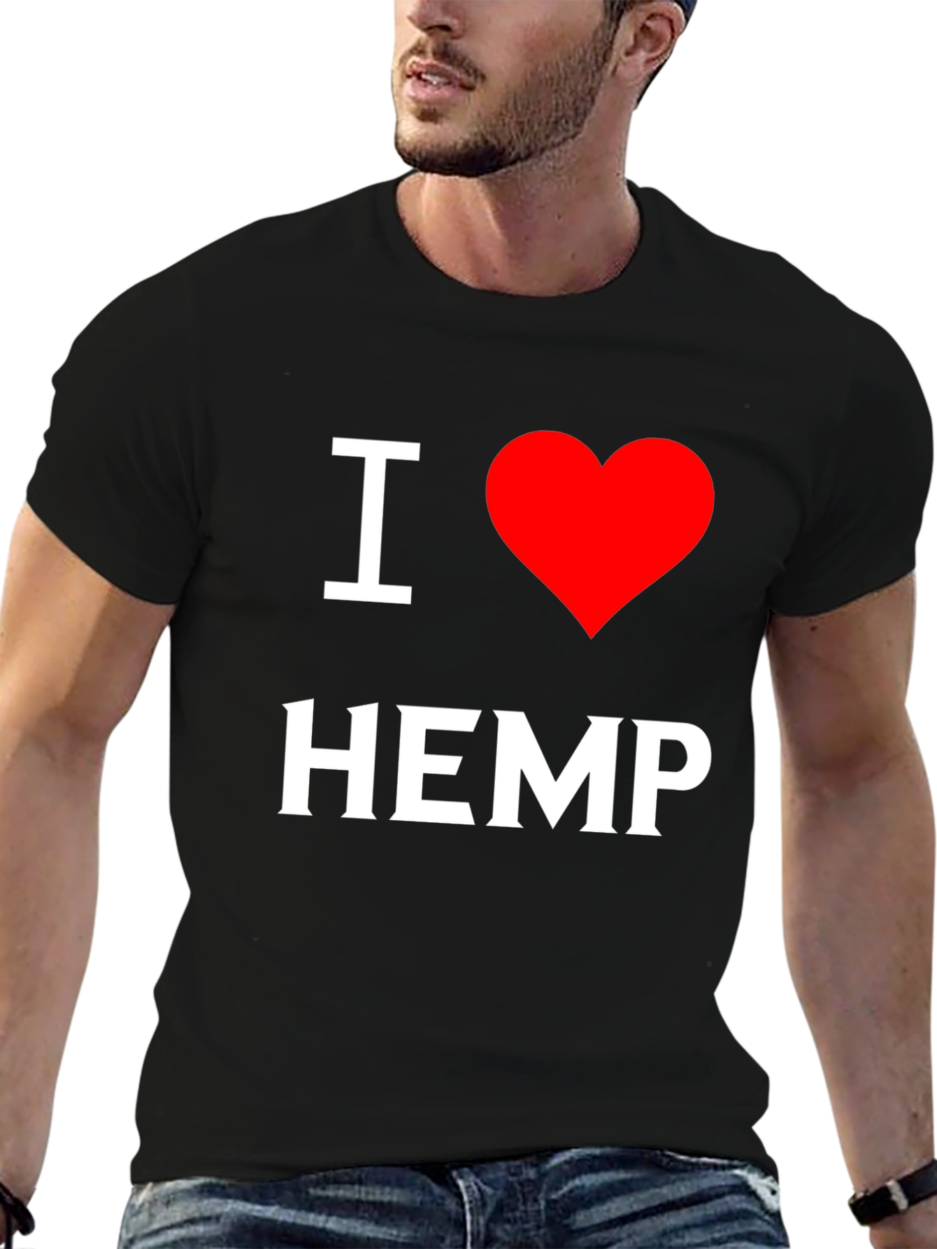 I Love Hemp T-Shirt - Black