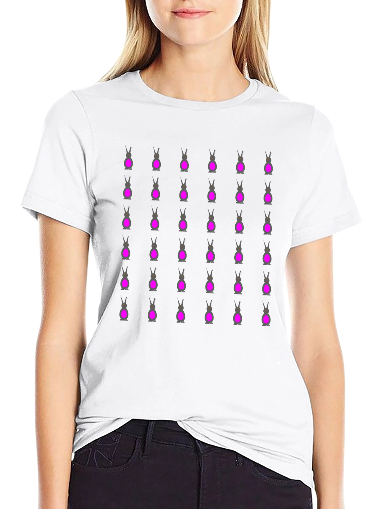 Novelty Bunny Print T-Shirt