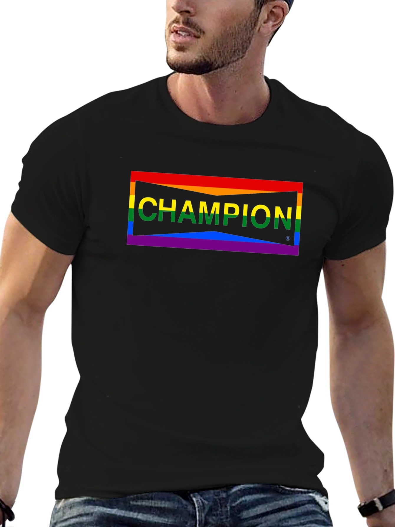 Champion Pride Black T-Shirt