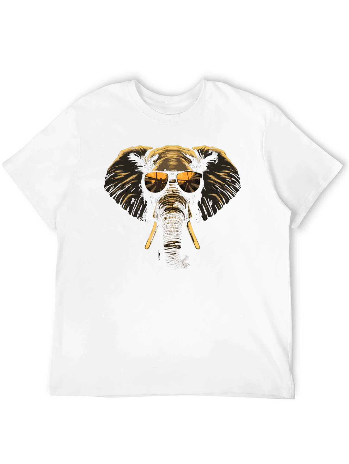 Cool Elephant Graphic Tee - Black Cotton T-Shirt