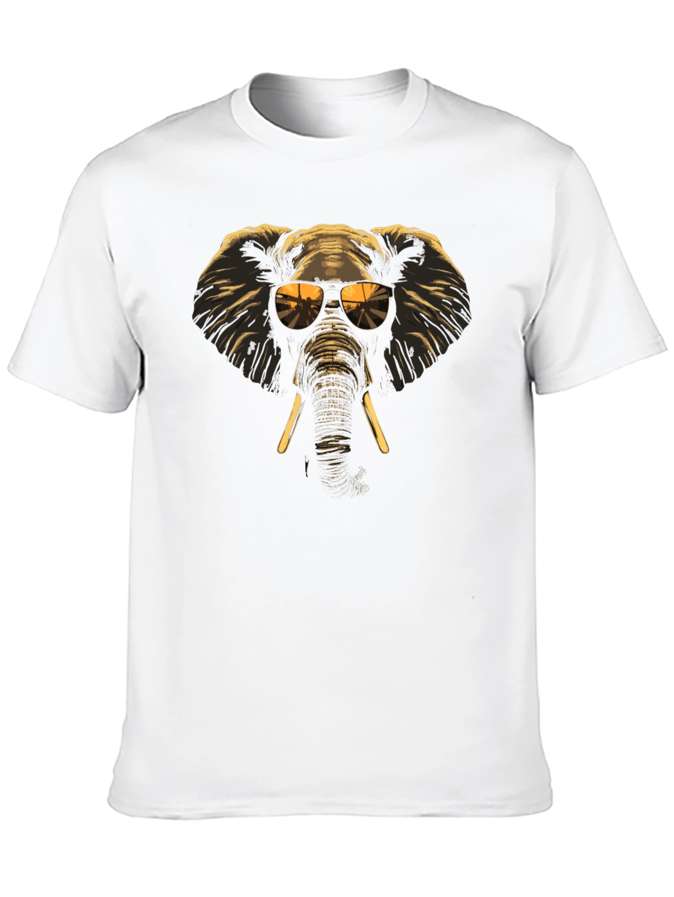 Cool Elephant Graphic Tee - Black Cotton T-Shirt