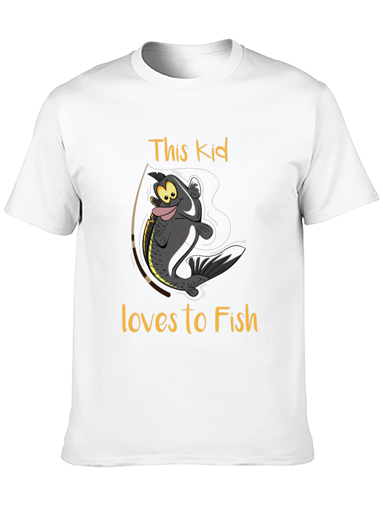 This Kid Loves To Fish Graphic T-Shirt