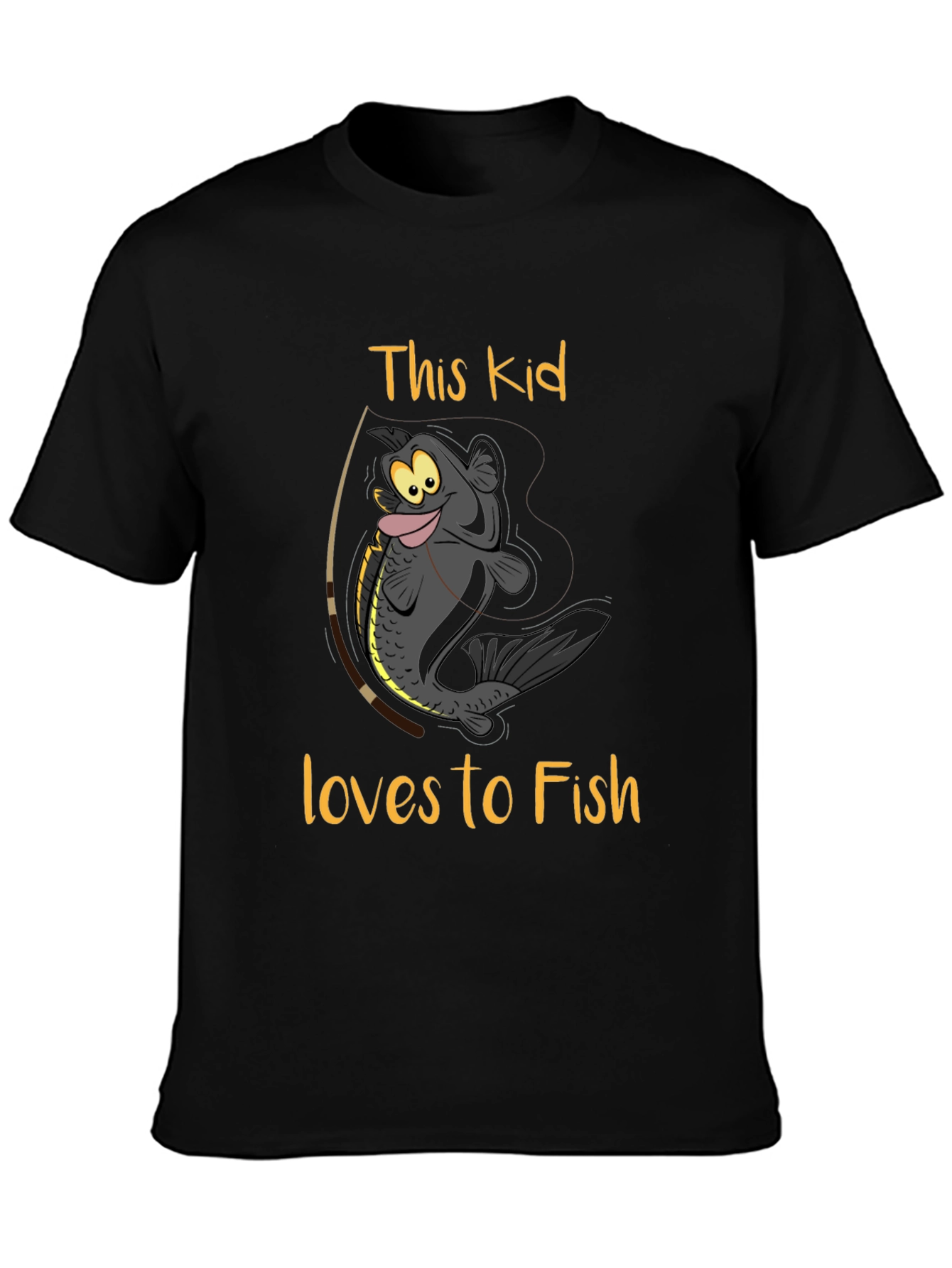 This Kid Loves To Fish Graphic T-Shirt