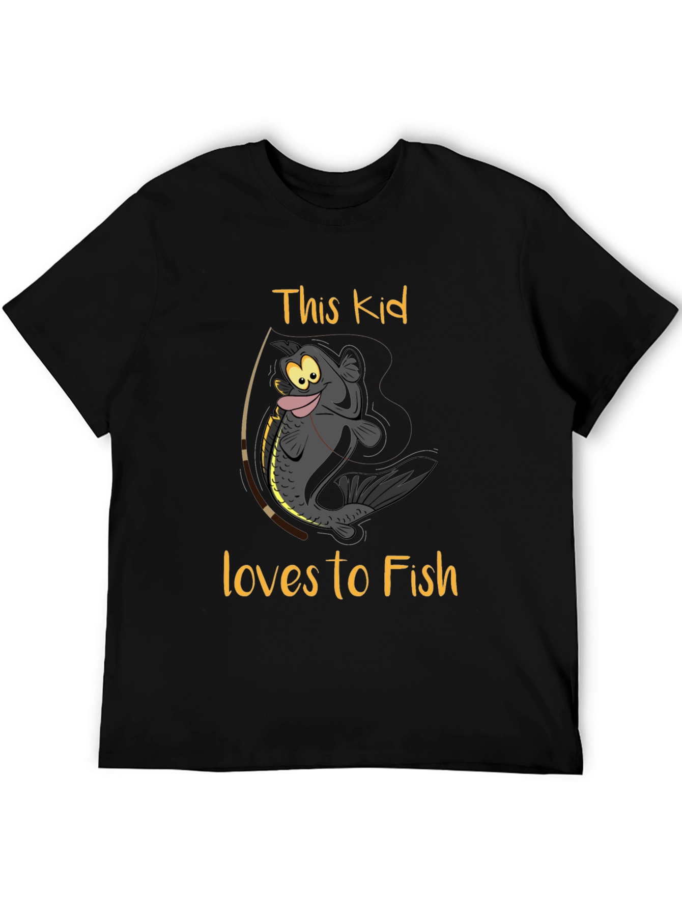 This Kid Loves To Fish Graphic T-Shirt