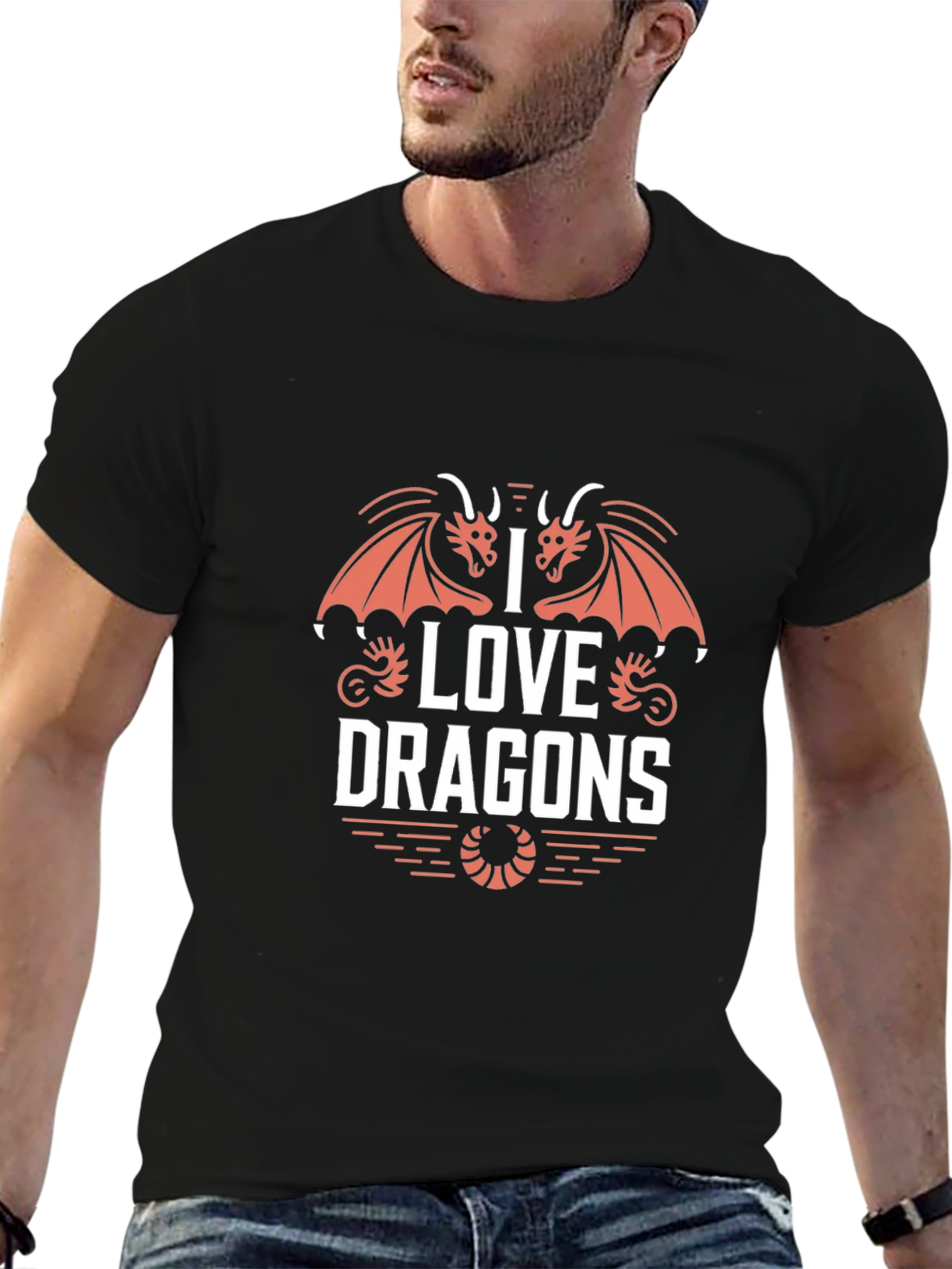 I Love Dragons Graphic T-Shirt