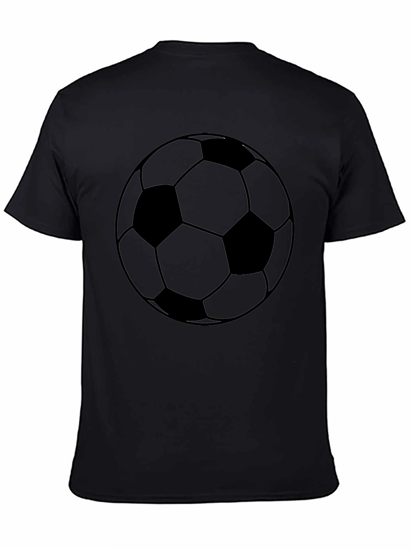 Classic Soccer Ball Graphic Tee - Black