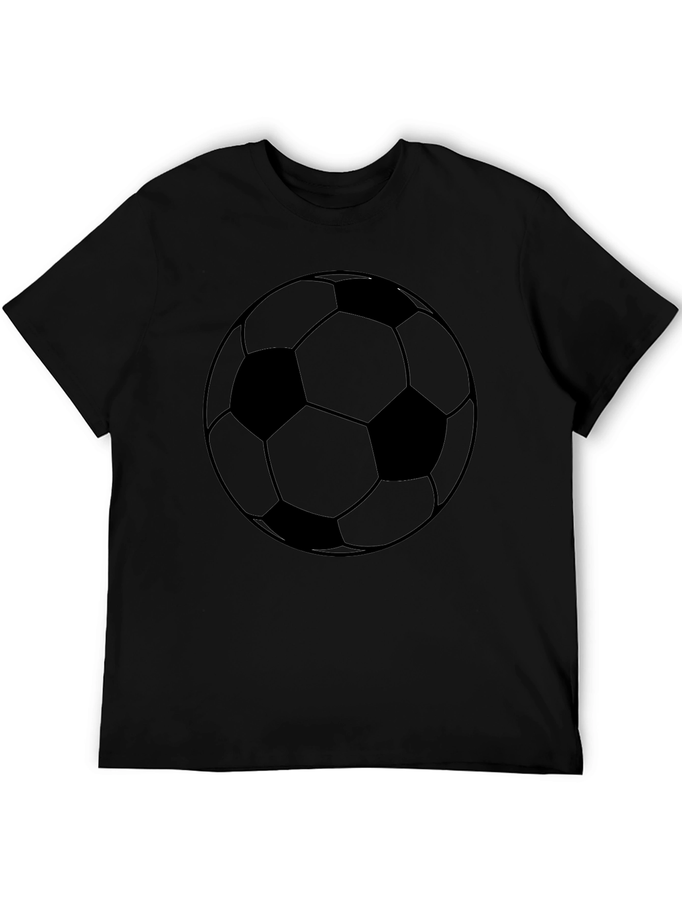 Classic Soccer Ball Graphic Tee - Black