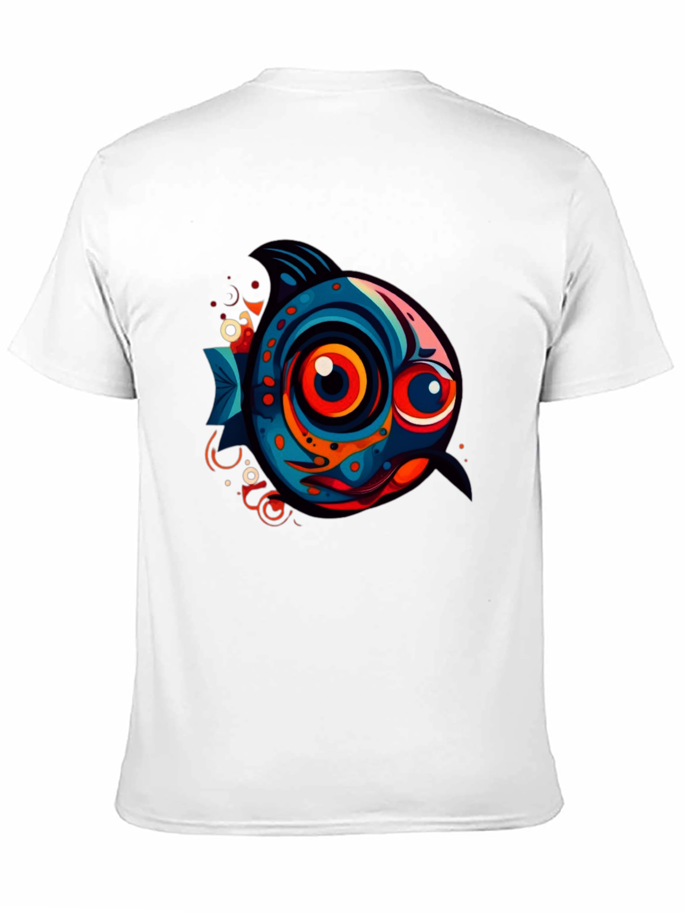 Funky Fish Graphic Tee - Black Cotton T-Shirt