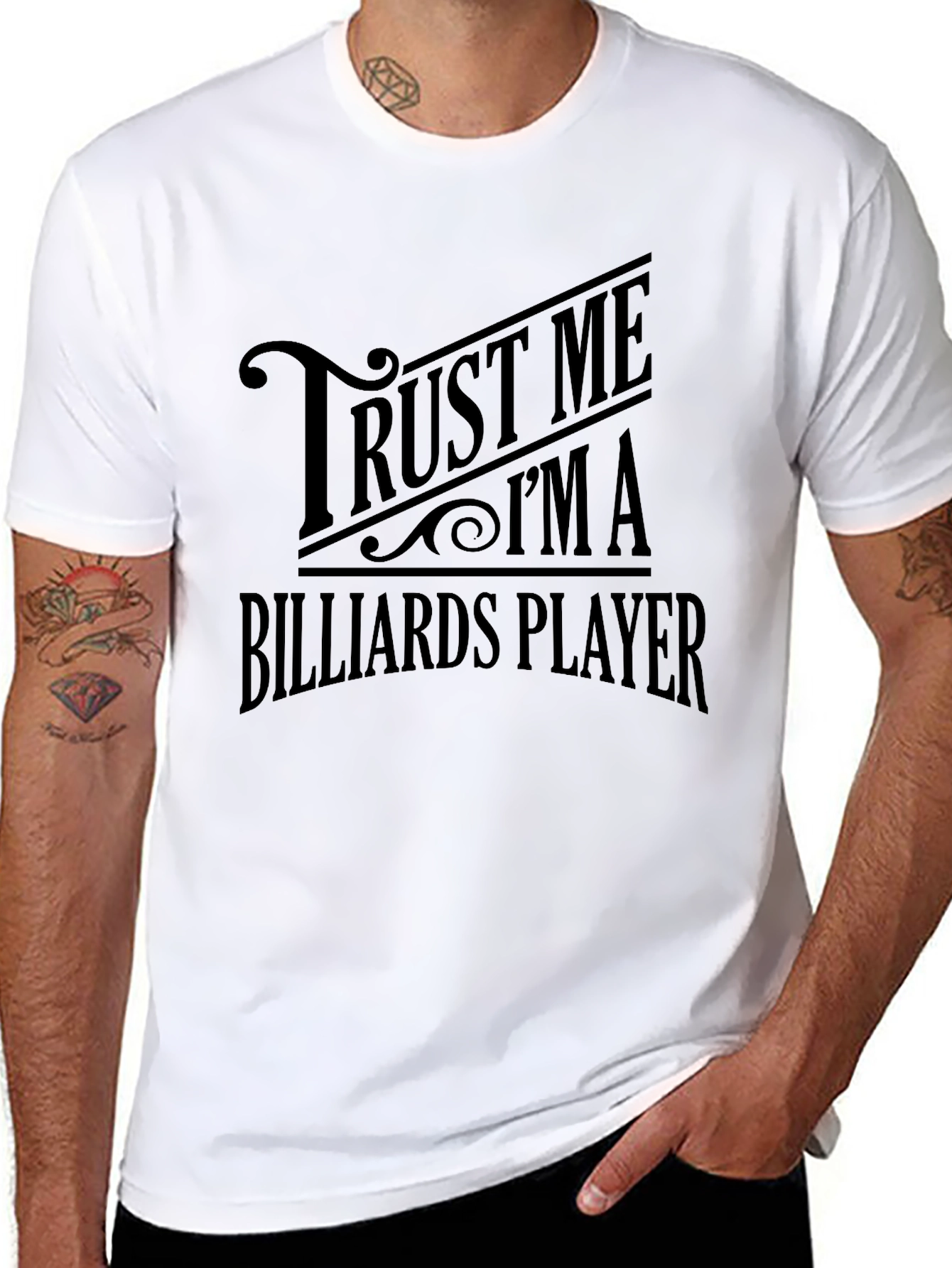 Trust Me Im A Billiards Player Mens Black T-Shirt