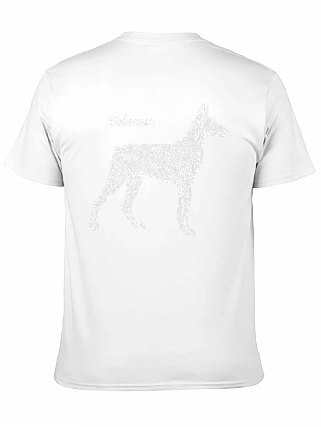 Doberman Dog Sketch Graphic T-Shirt - Black