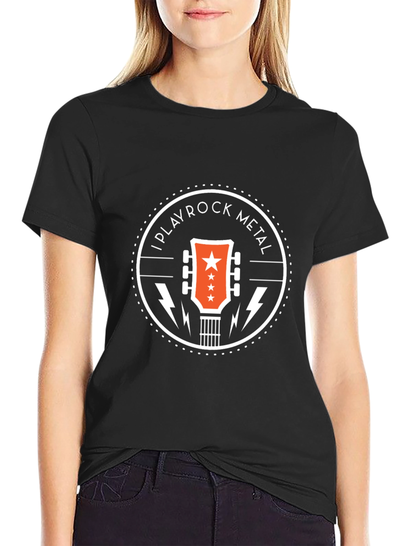 I Play Rock Metal Graphic T-Shirt