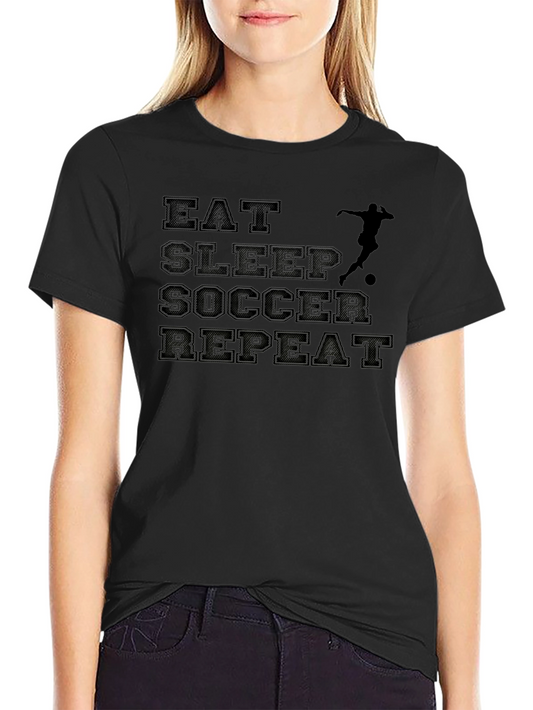 Eat Sleep Soccer Repeat Graphic T-Shirt