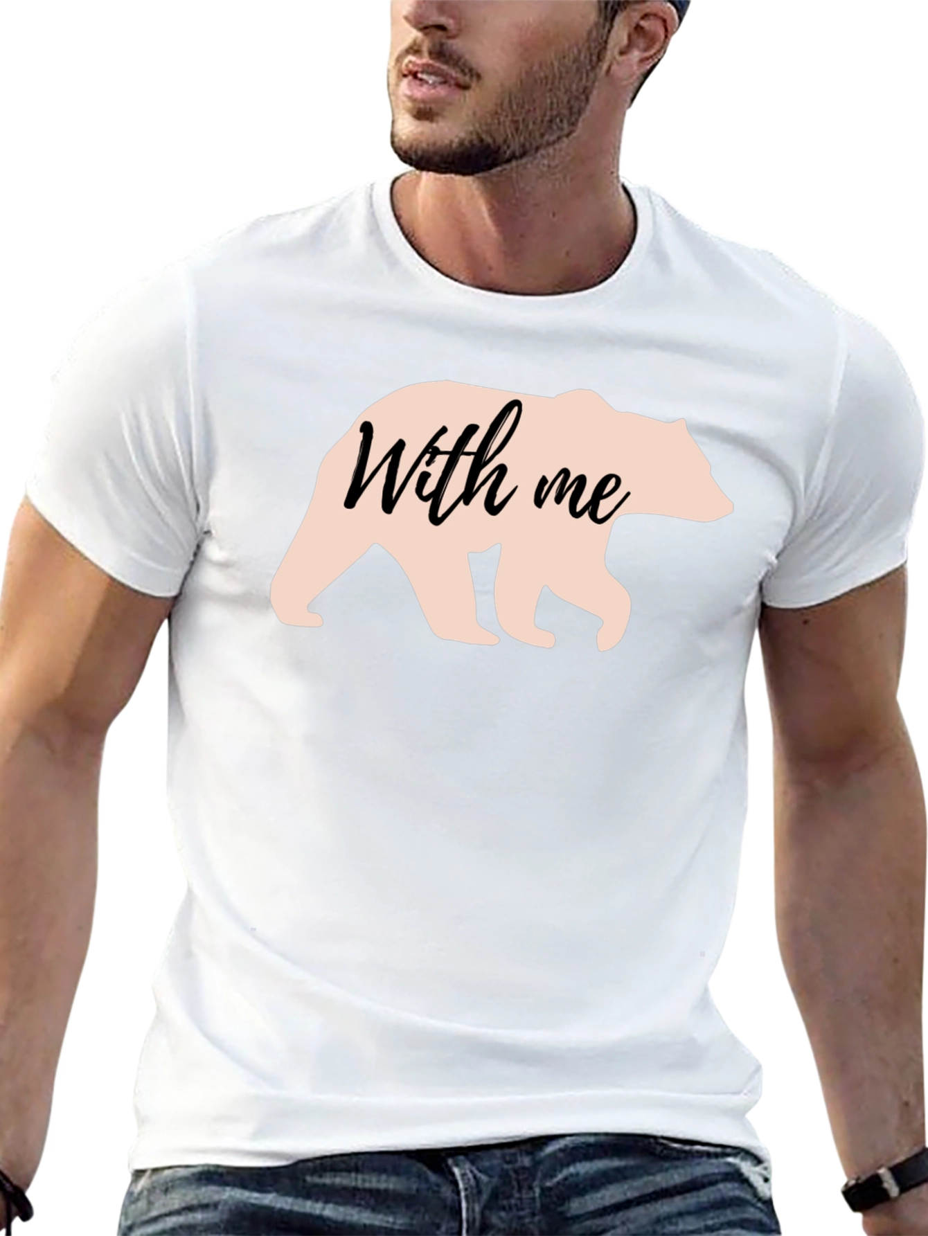 Bear With Me Graphic Tee - Mens Casual T-Shirt