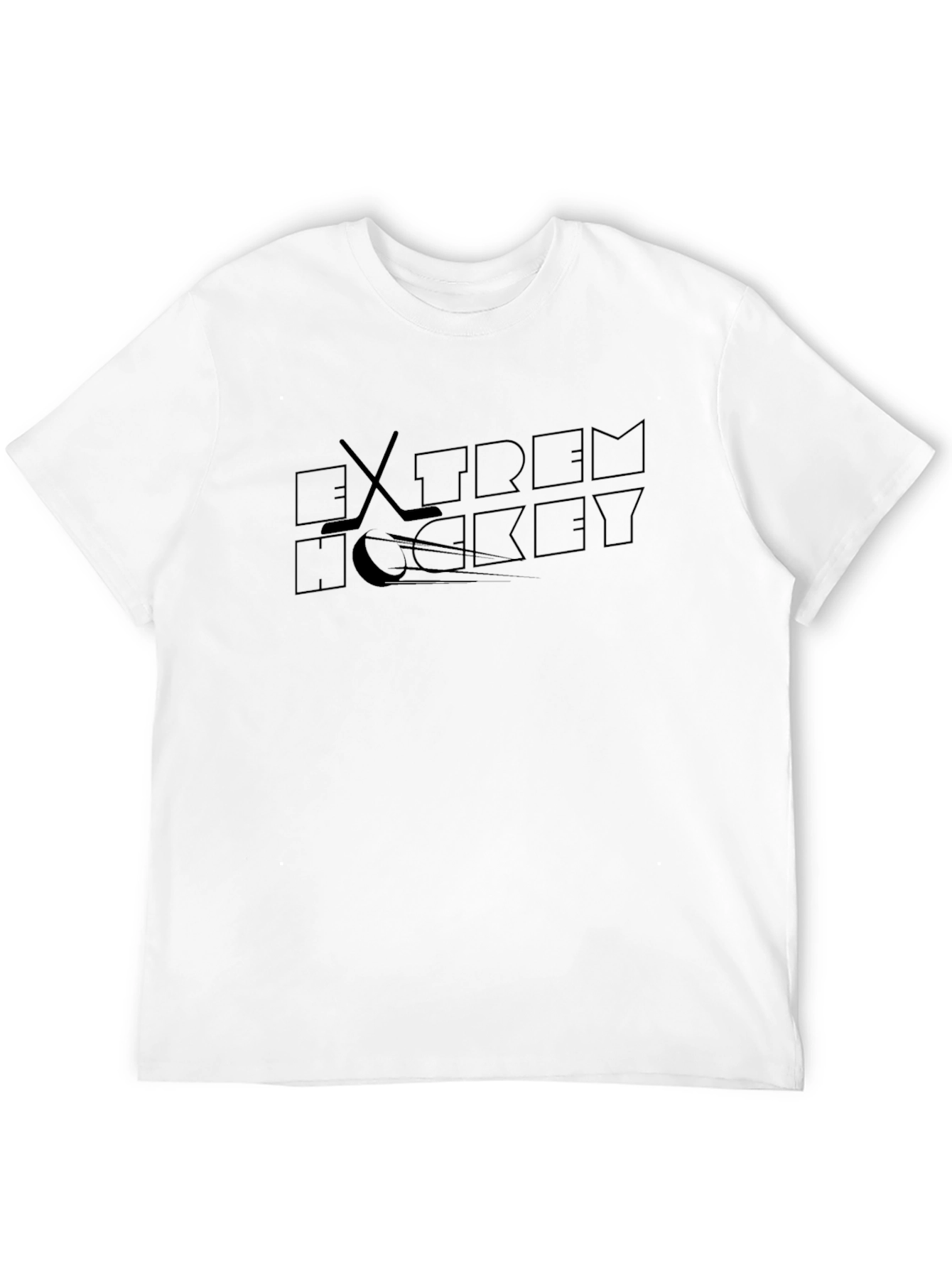 Extreme Hockey Graphic Tee - Black Cotton Blend