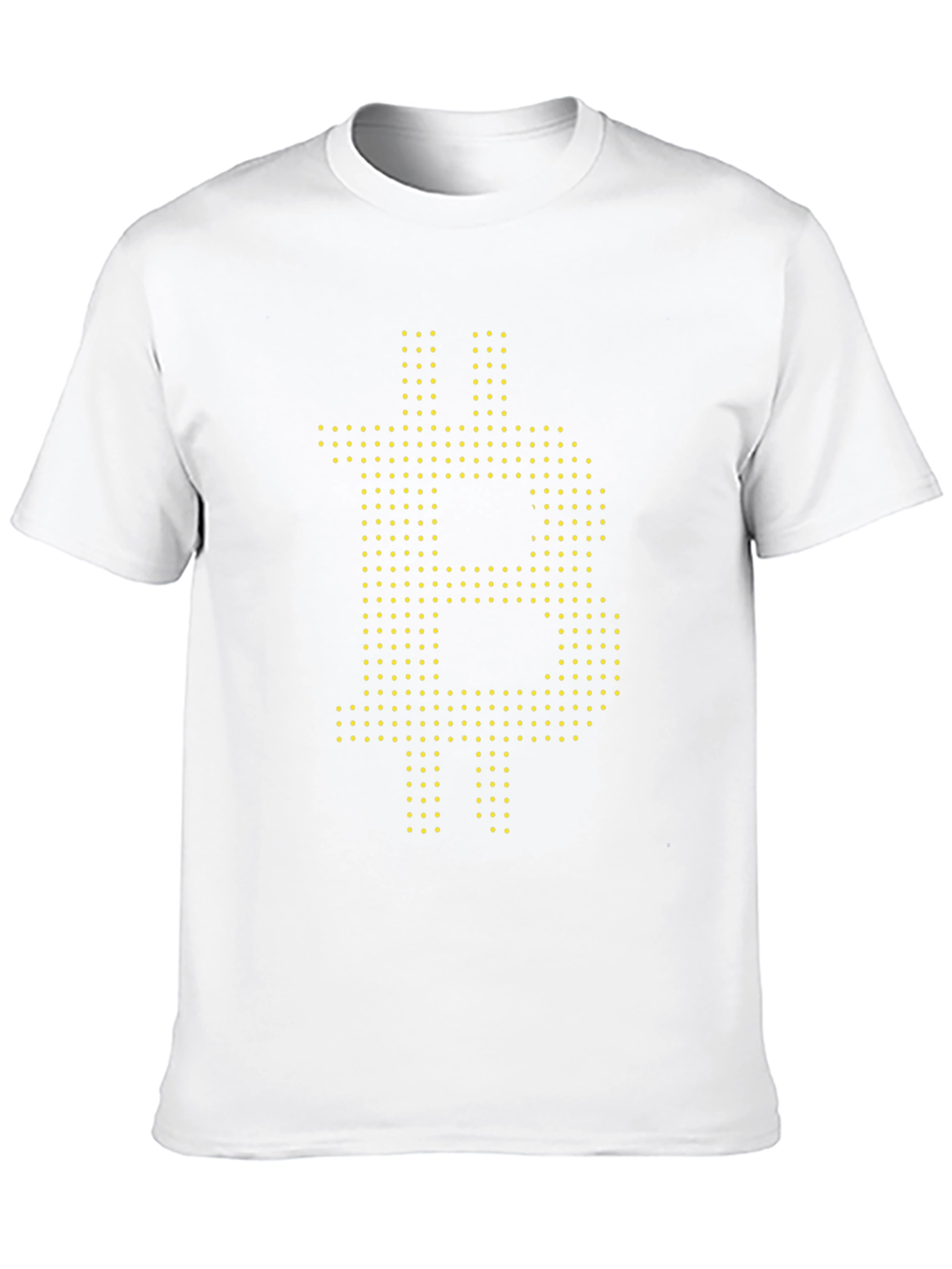 Bitcoin Dot Pattern Black T-Shirt - Crypto Fashion