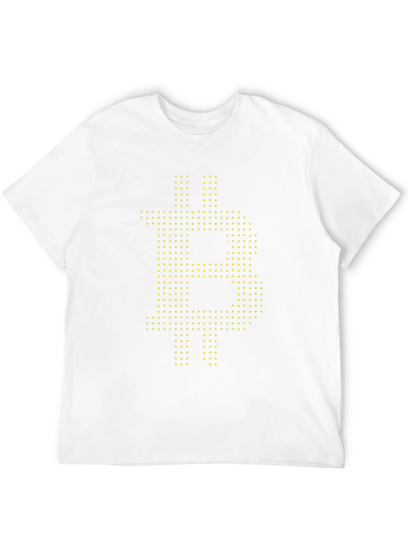 Bitcoin Dot Pattern Black T-Shirt - Crypto Fashion