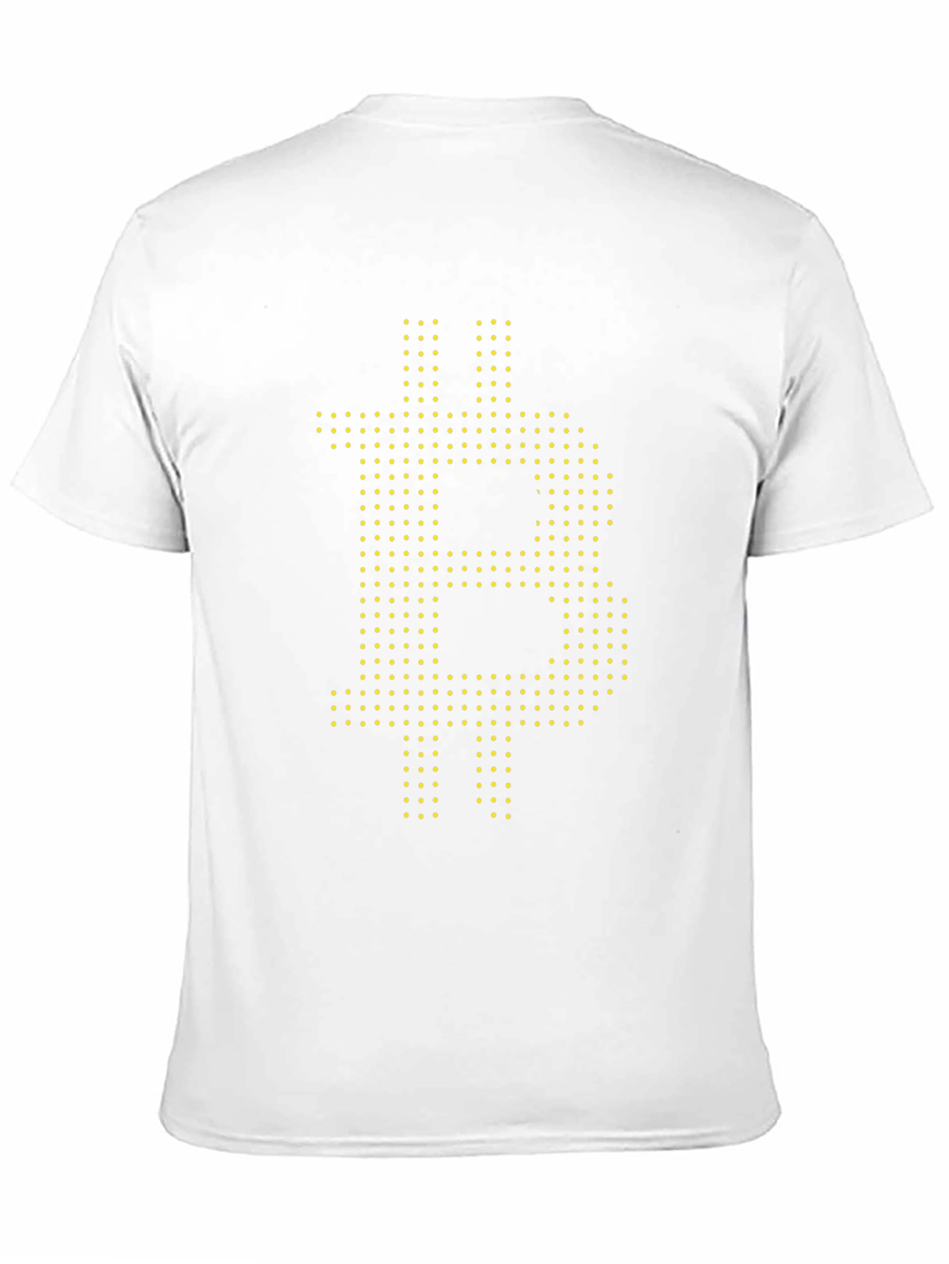 Bitcoin Dot Pattern Black T-Shirt - Crypto Fashion