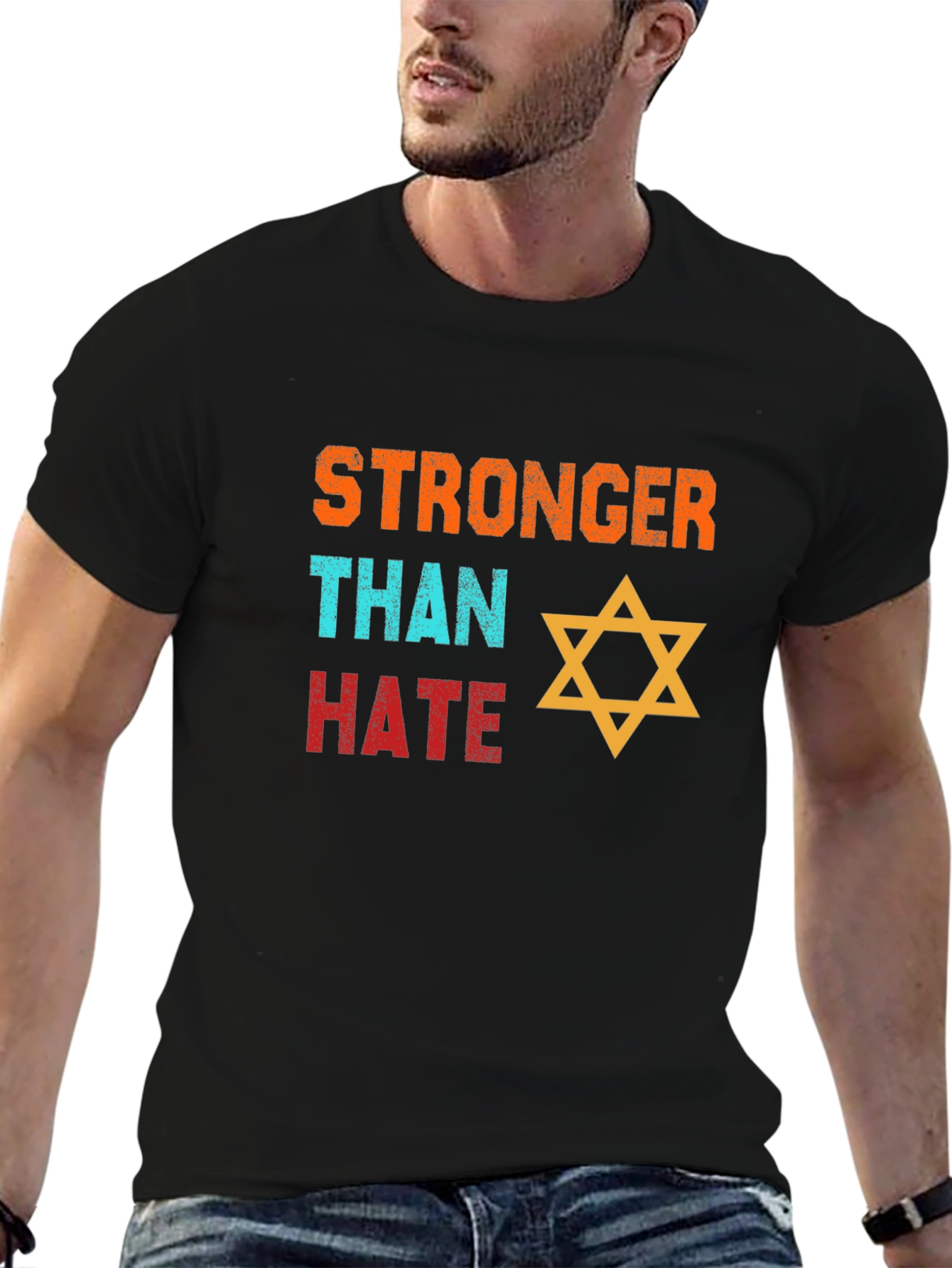 Stronger Than Hate Star Graphic T-Shirt
