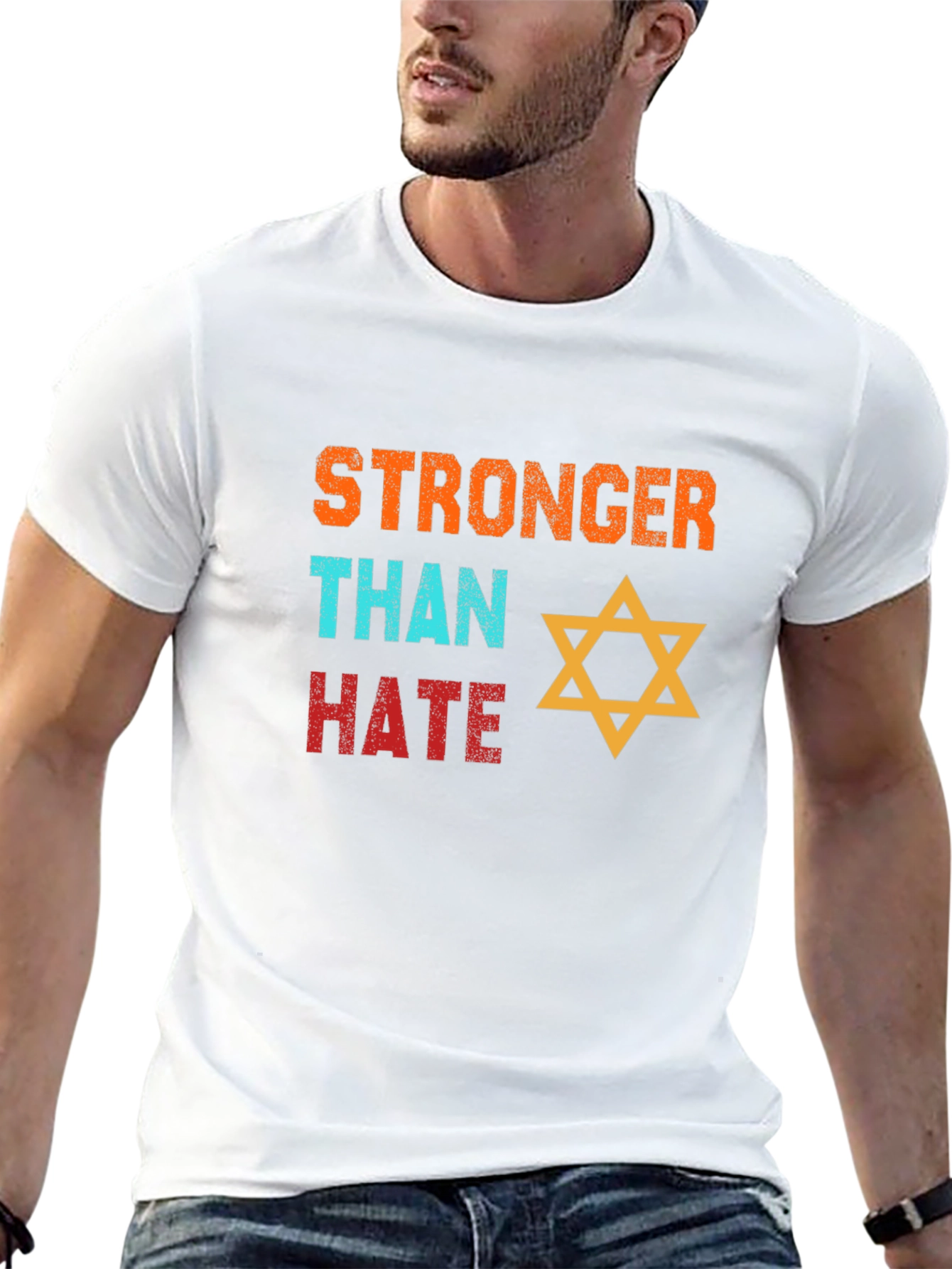 Stronger Than Hate Star Graphic T-Shirt