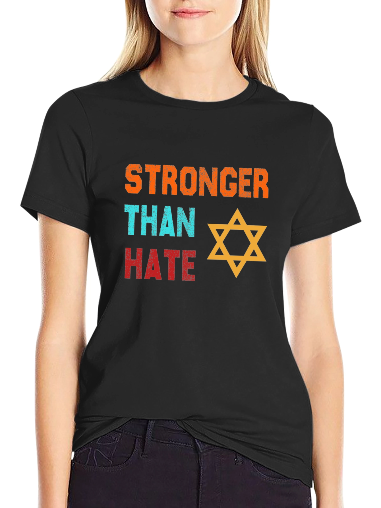 Stronger Than Hate Star Graphic T-Shirt