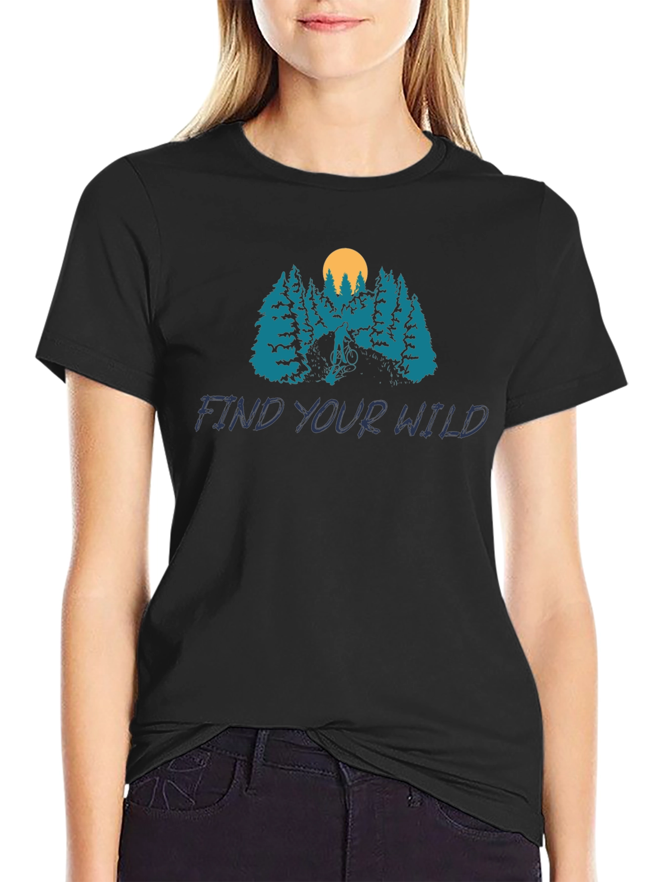 Find Your Wild Mountain Biking Graphic Tee