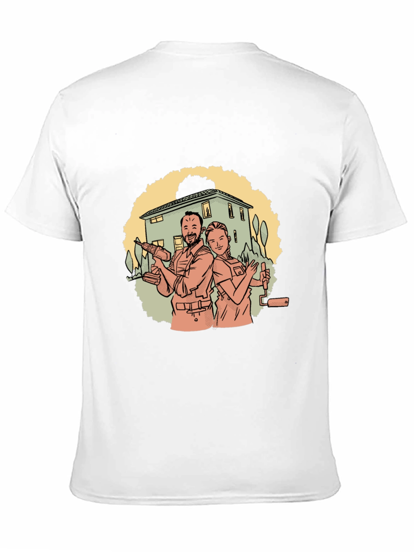DIY Couple Graphic Tee - Black Cotton T-Shirt