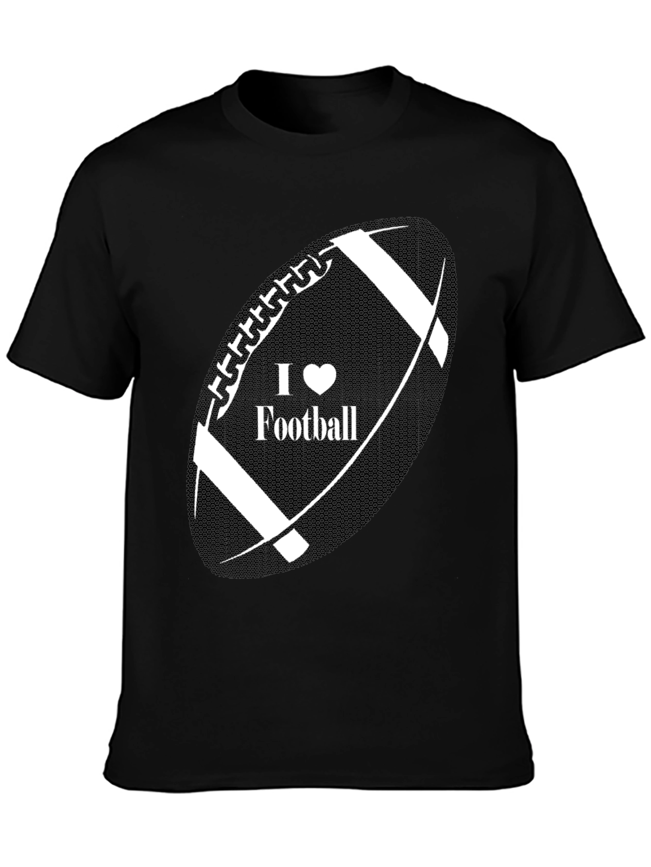 I Heart Football Black T-Shirt