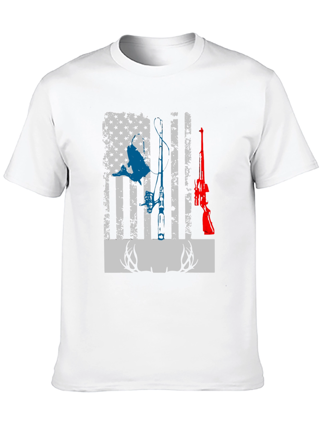 Hunting & Fishing American Flag Graphic Tee