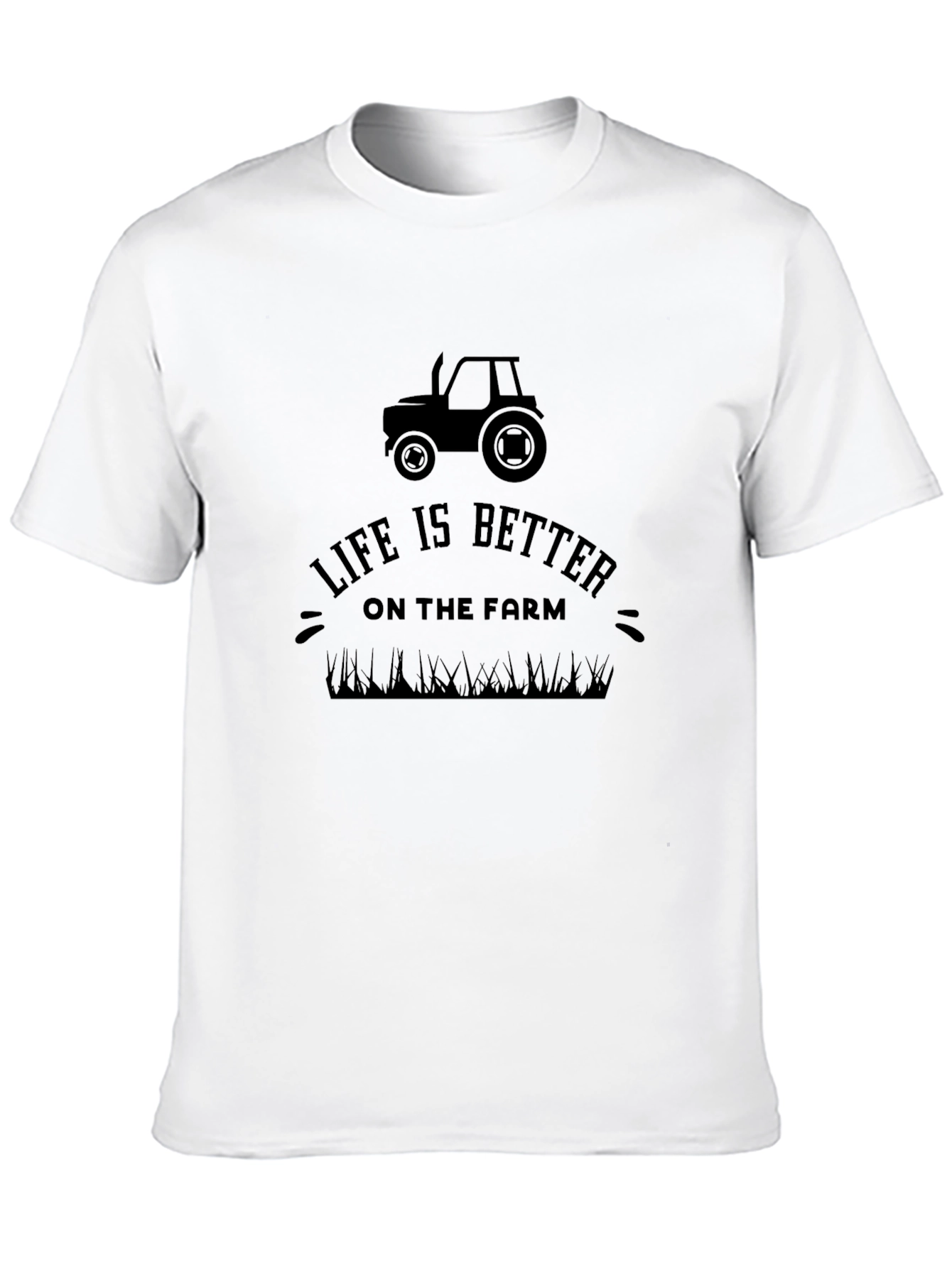 Life Is Better On The Farm Black Graphic T-Shirt