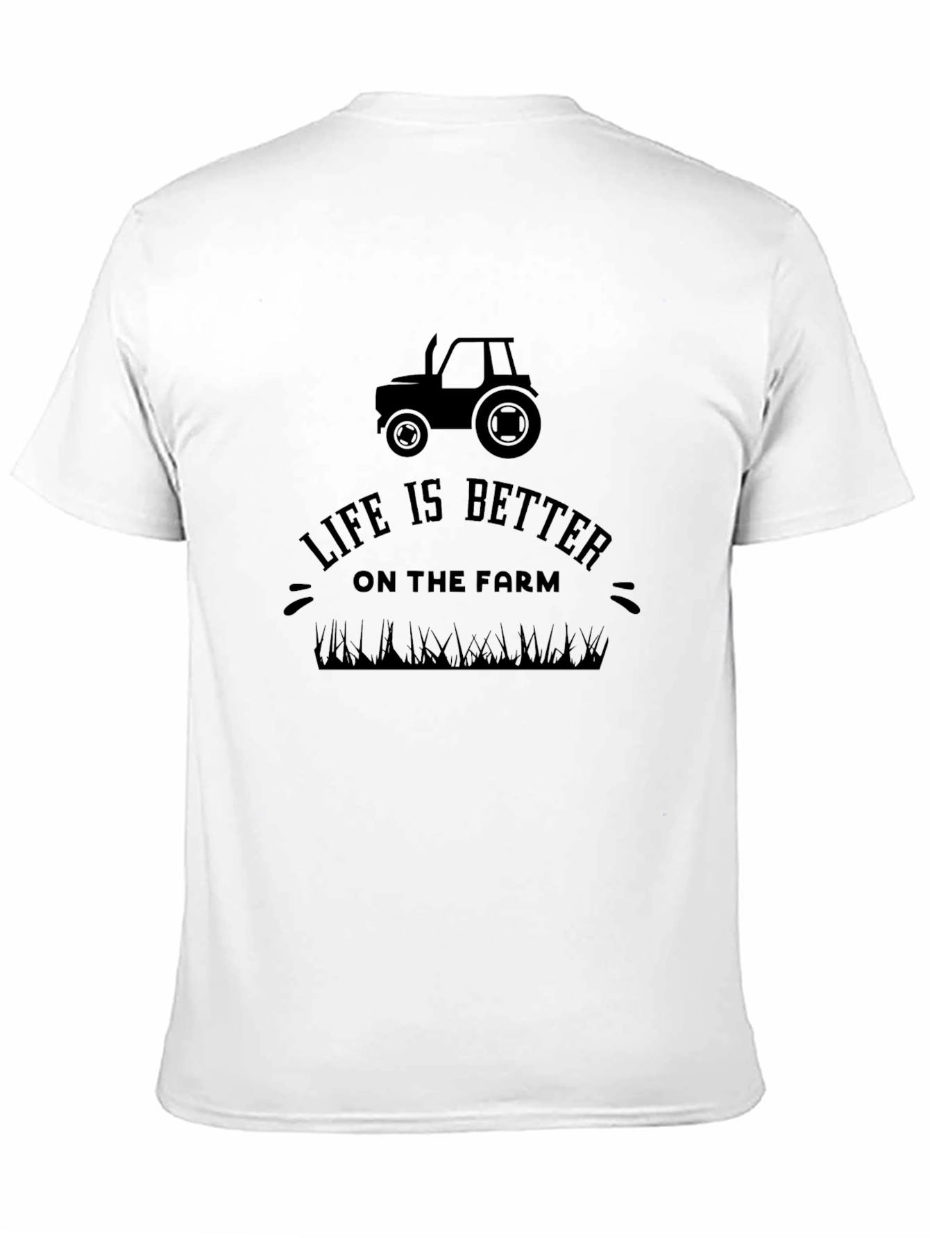 Life Is Better On The Farm Black Graphic T-Shirt