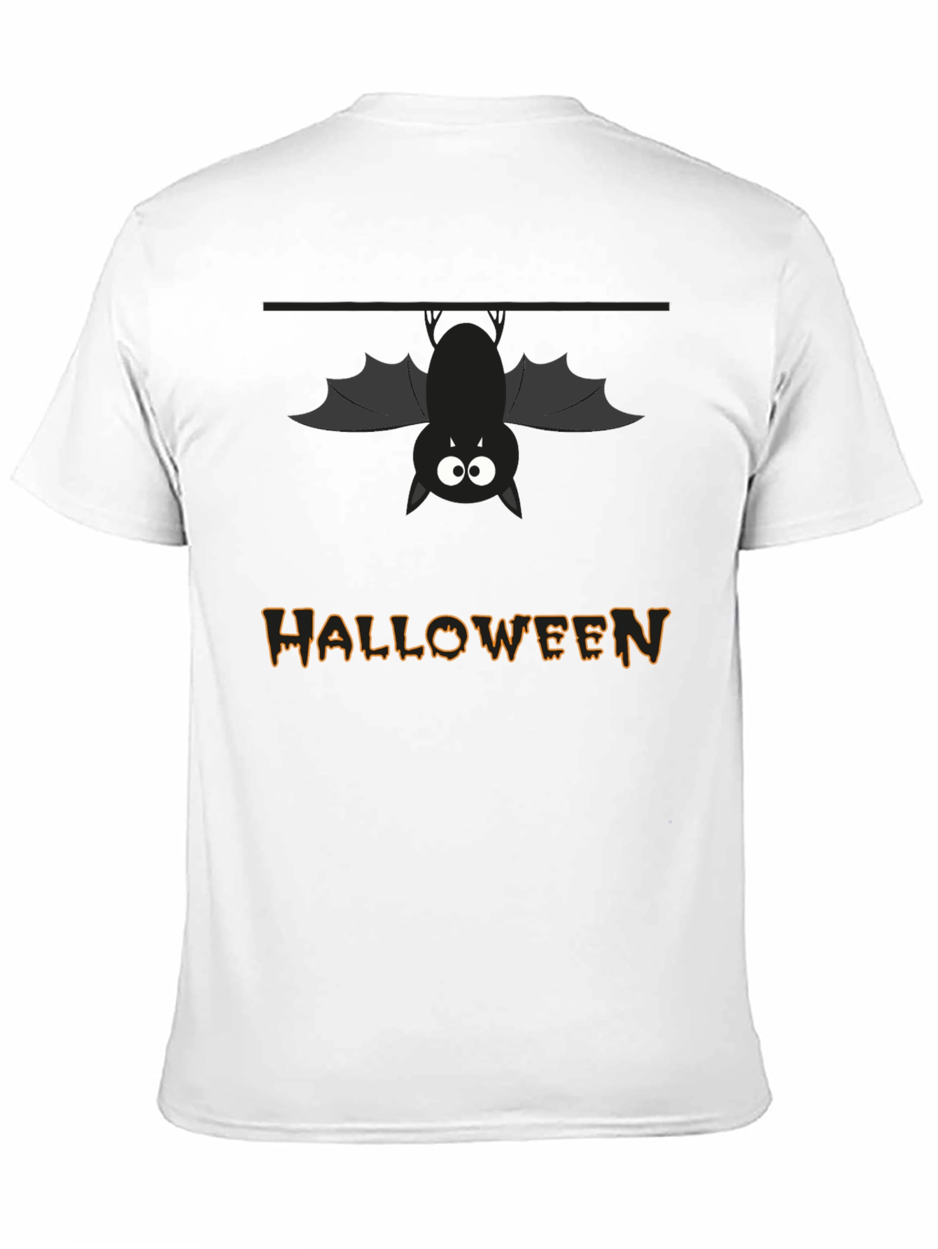 Halloween Bat Graphic T-Shirt - Mens Black Tee