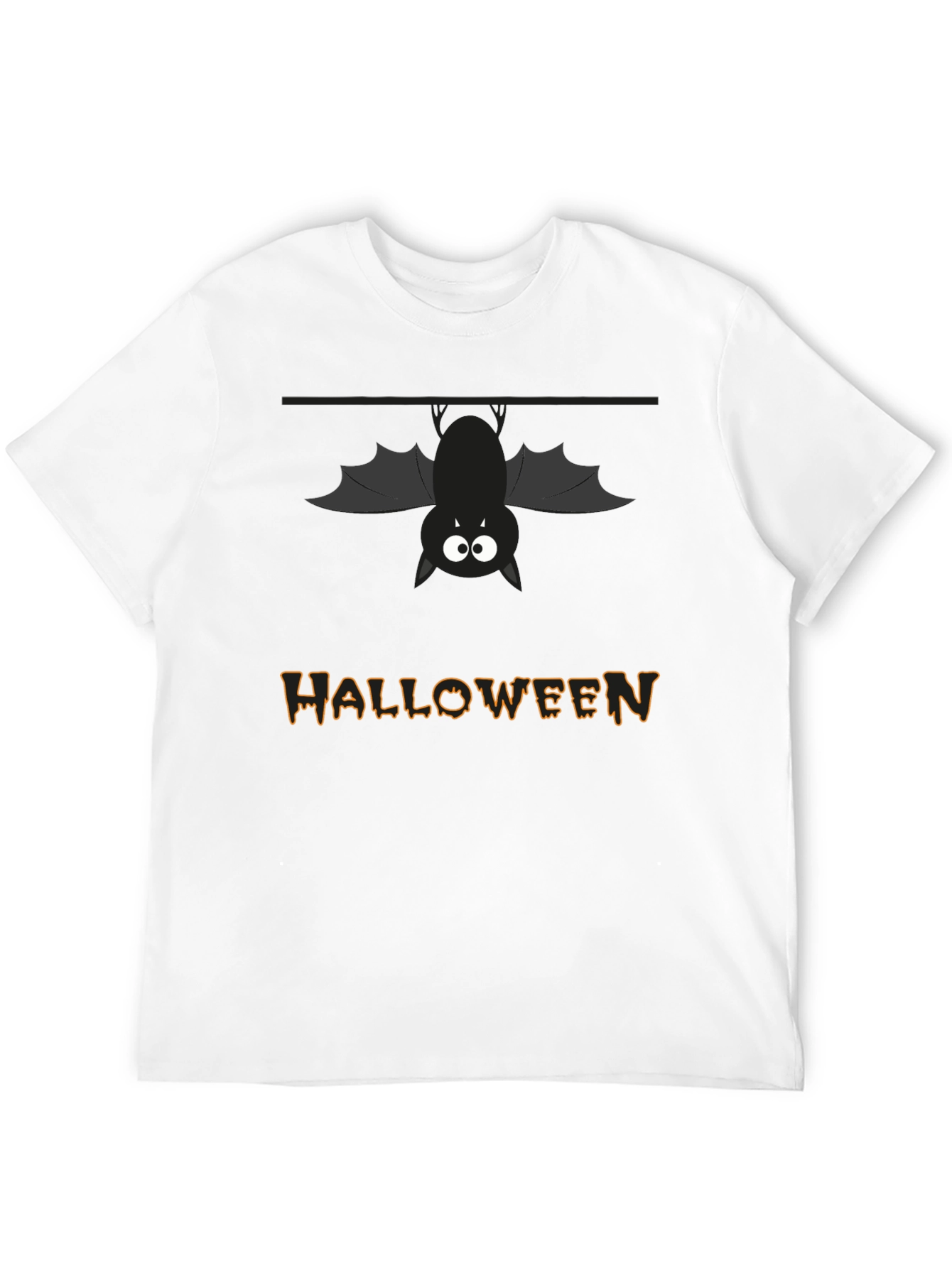 Halloween Bat Graphic T-Shirt - Mens Black Tee