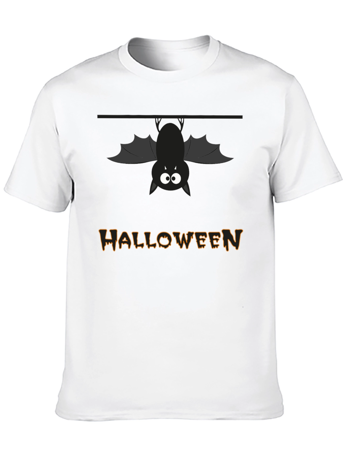 Halloween Bat Graphic T-Shirt - Mens Black Tee
