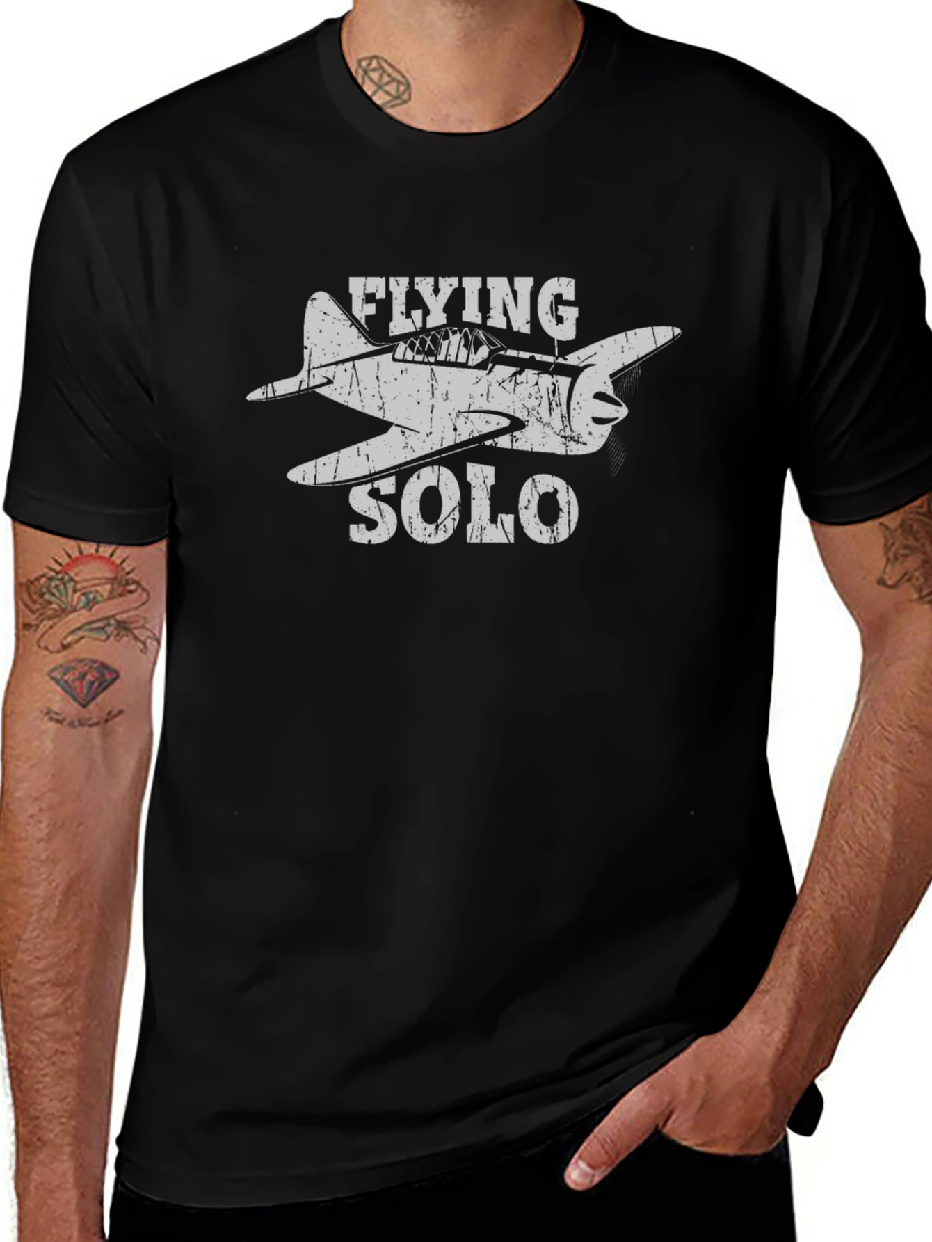 Flying Solo T-Shirt - Airplane Graphic Tee