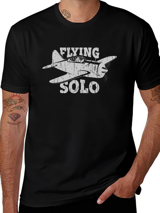 Flying Solo T-Shirt - Airplane Graphic Tee