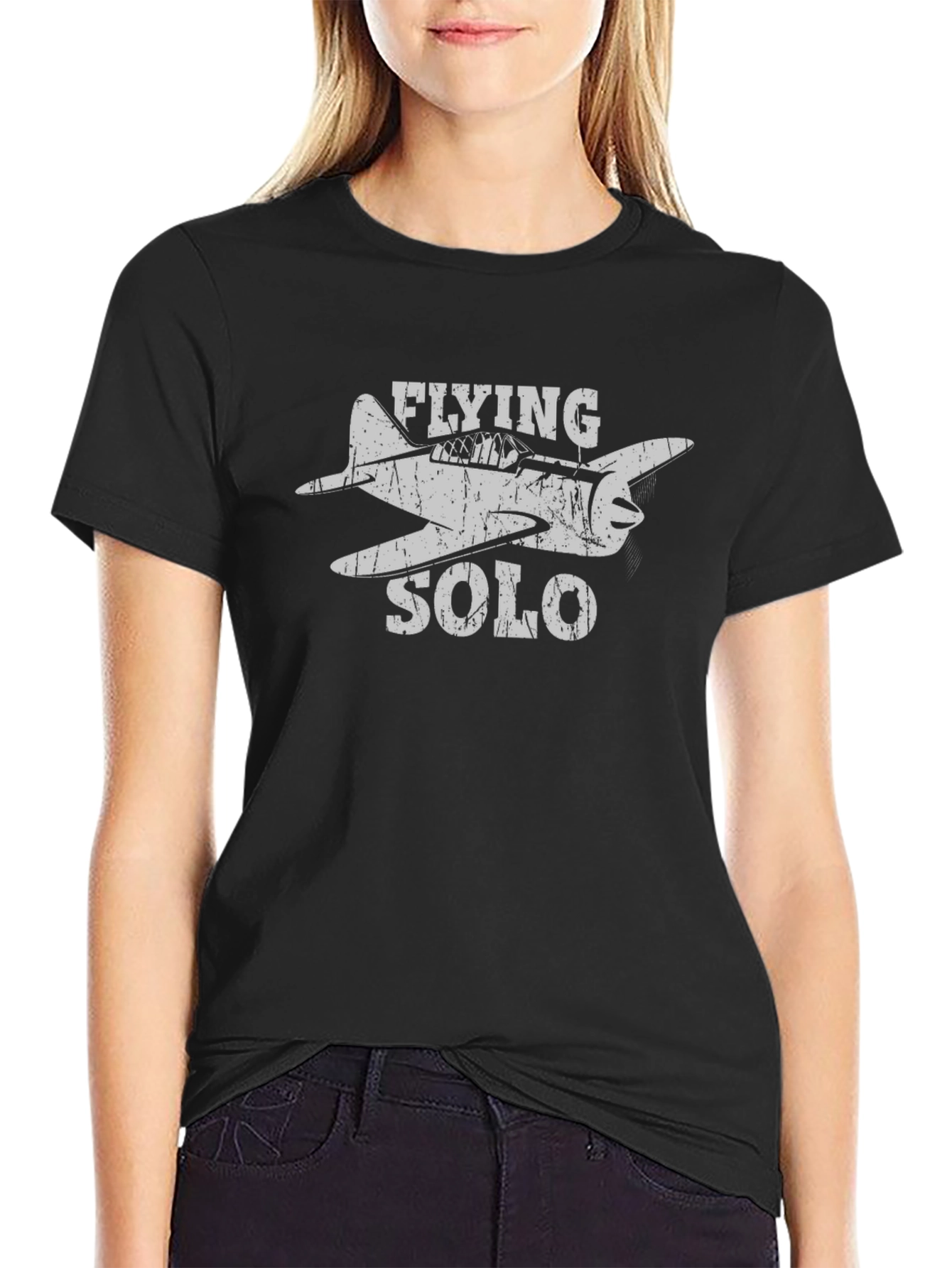 Flying Solo T-Shirt - Airplane Graphic Tee