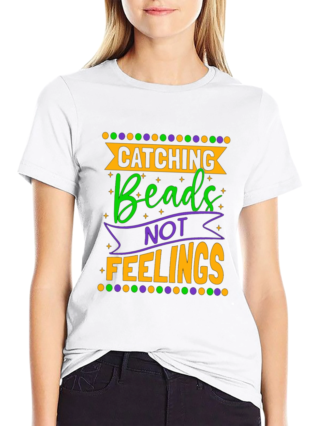 Catching Beads Not Feelings Graphic Tee