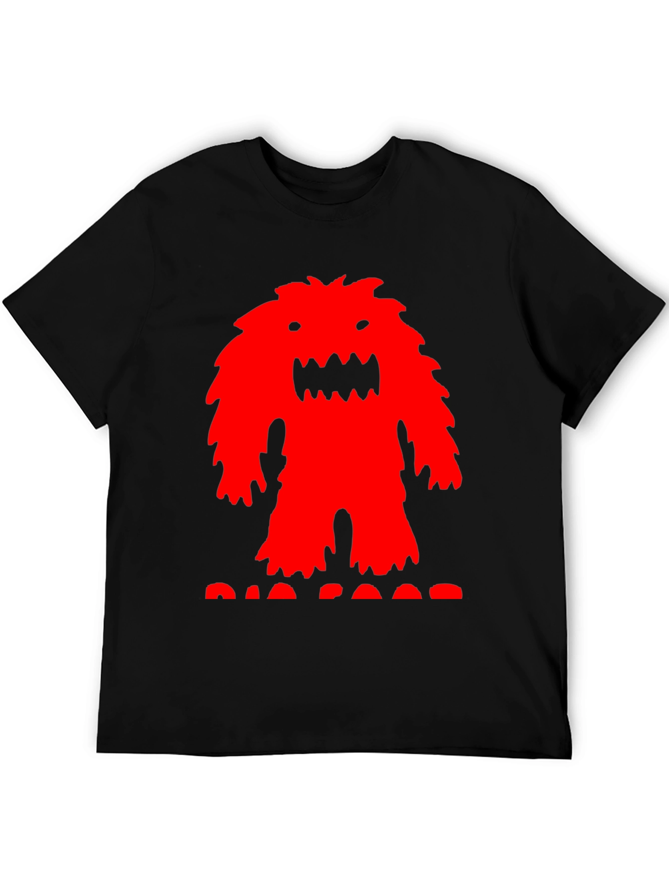Monster Graphic Tee - Black Cotton T-Shirt