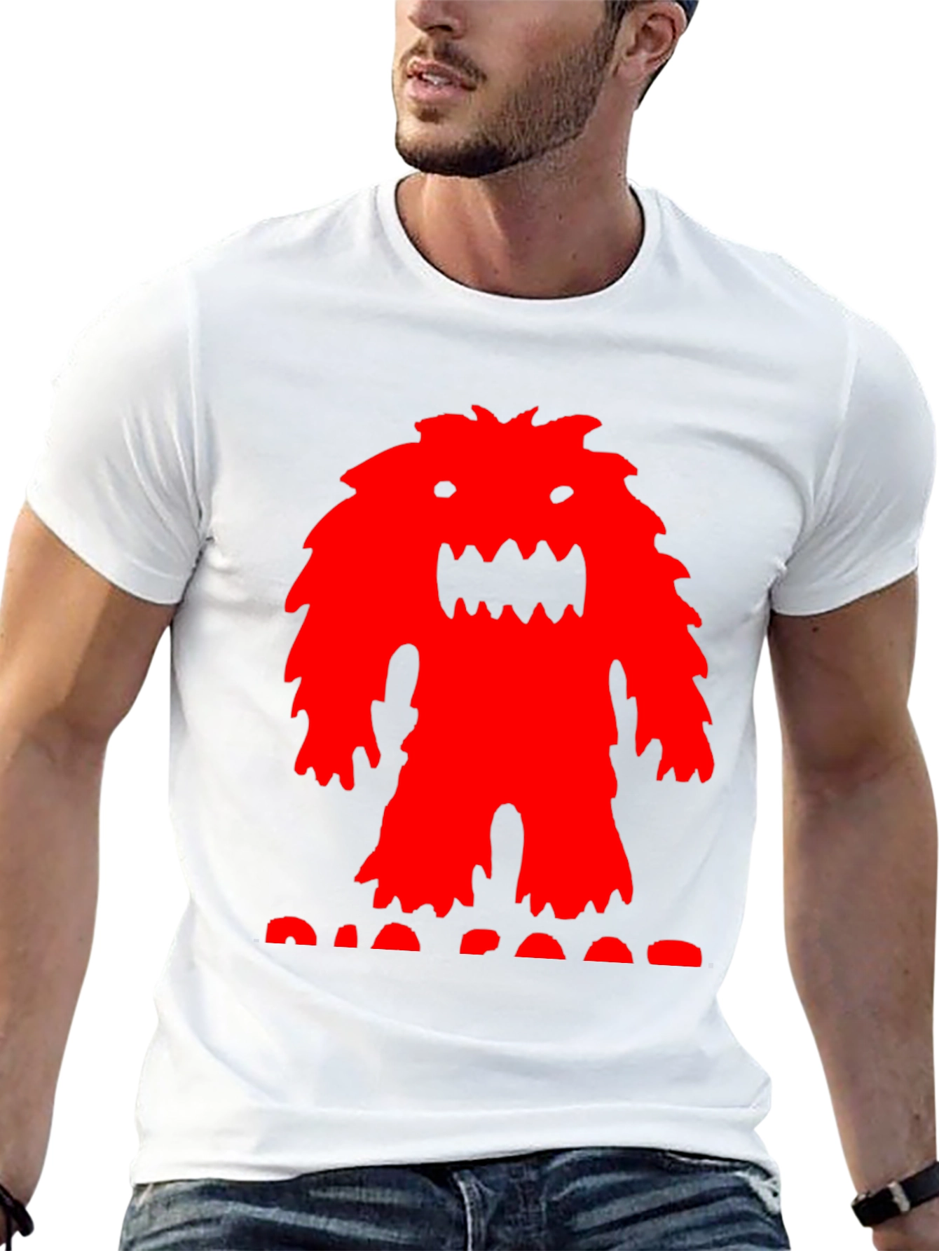 Monster Graphic Tee - Black Cotton T-Shirt